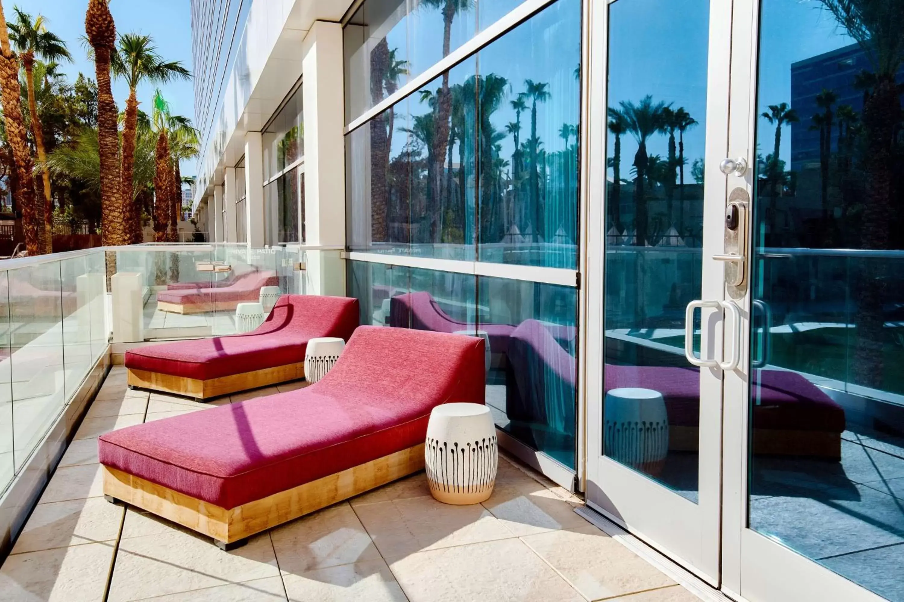 Patio in Virgin Hotels Las Vegas, Curio Collection by Hilton