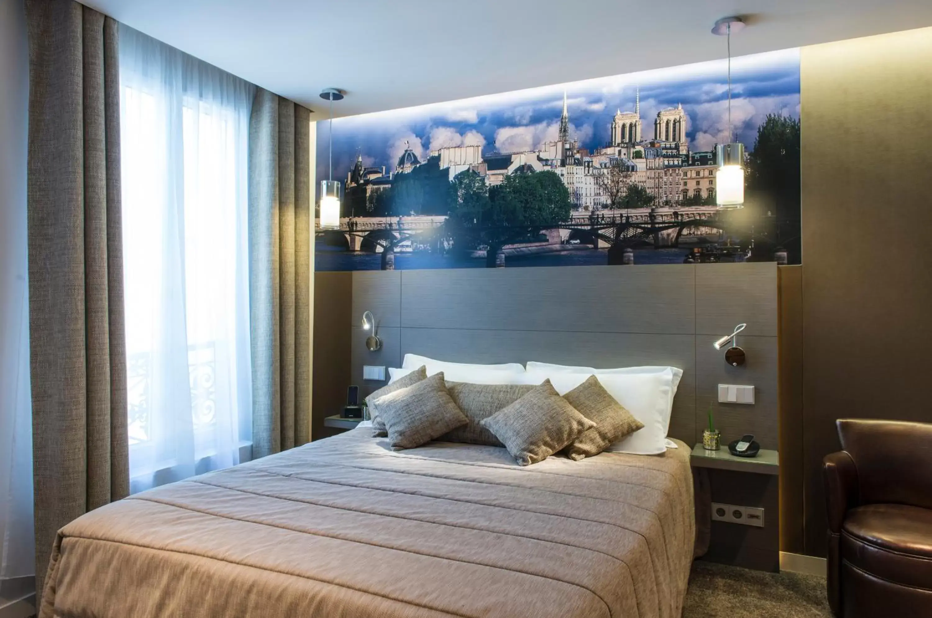 Bedroom, Bed in Hotel Minerve