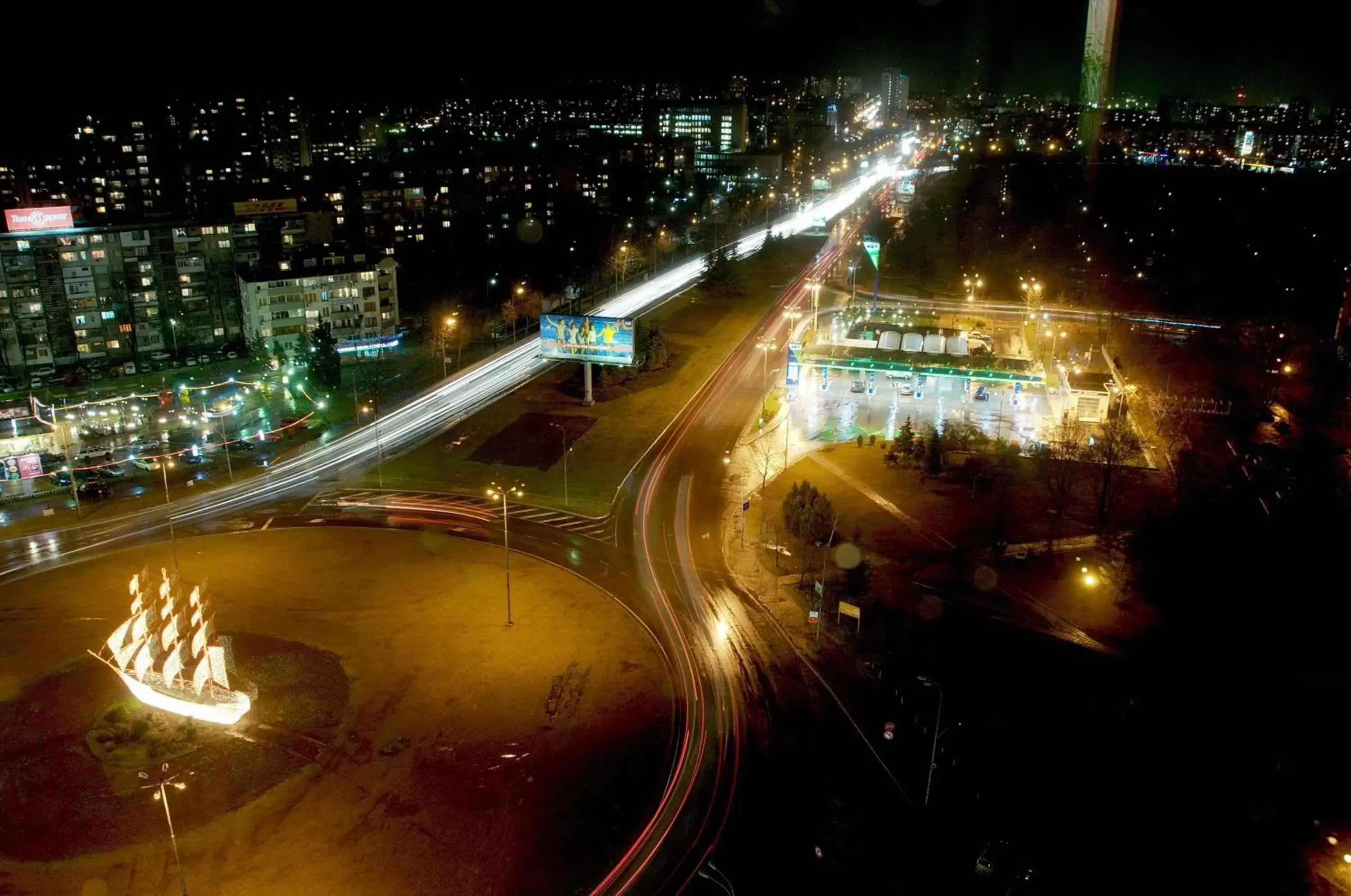 Night, Bird's-eye View in Mirage Hotel