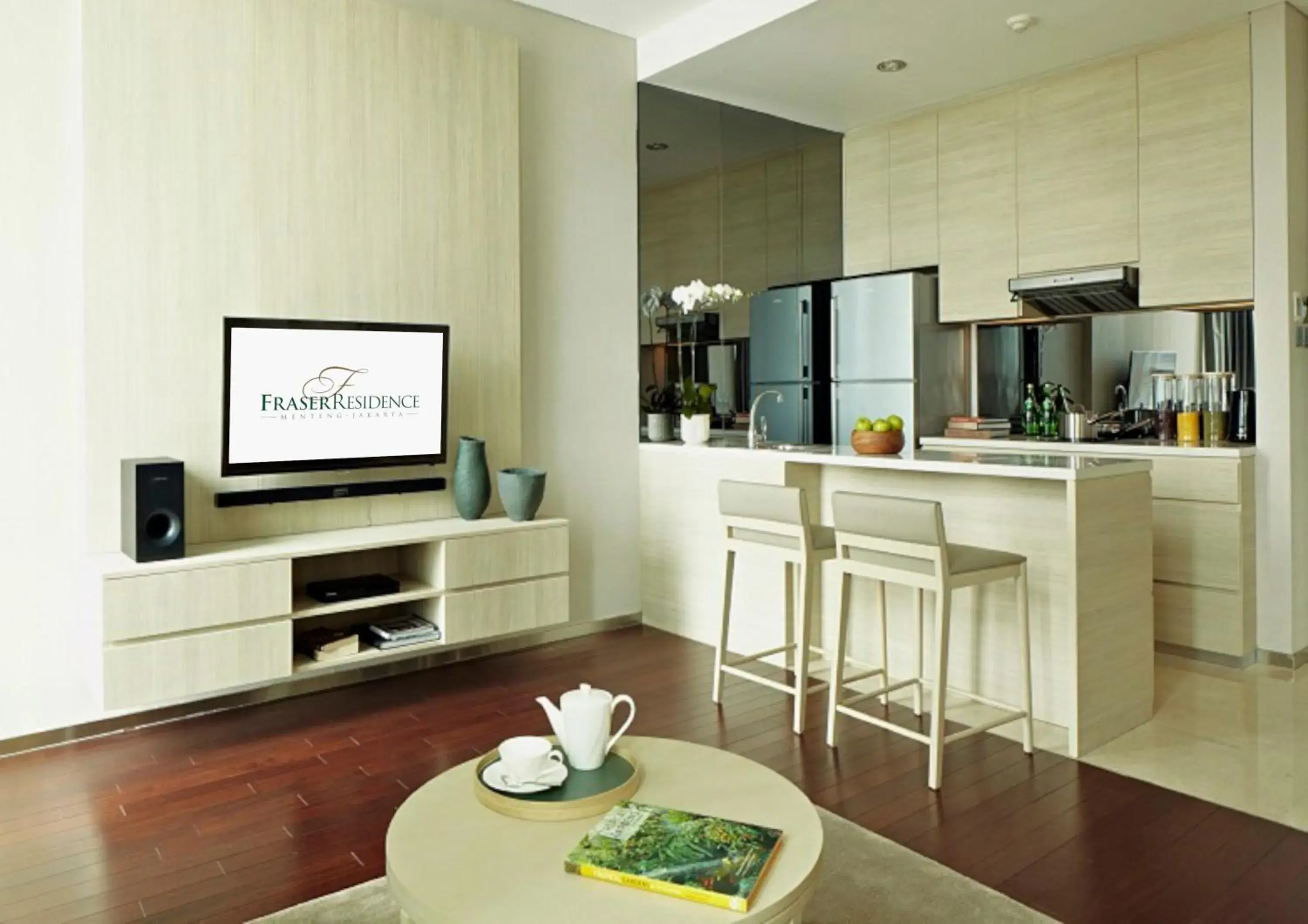 kitchen in Fraser Residence Menteng Jakarta