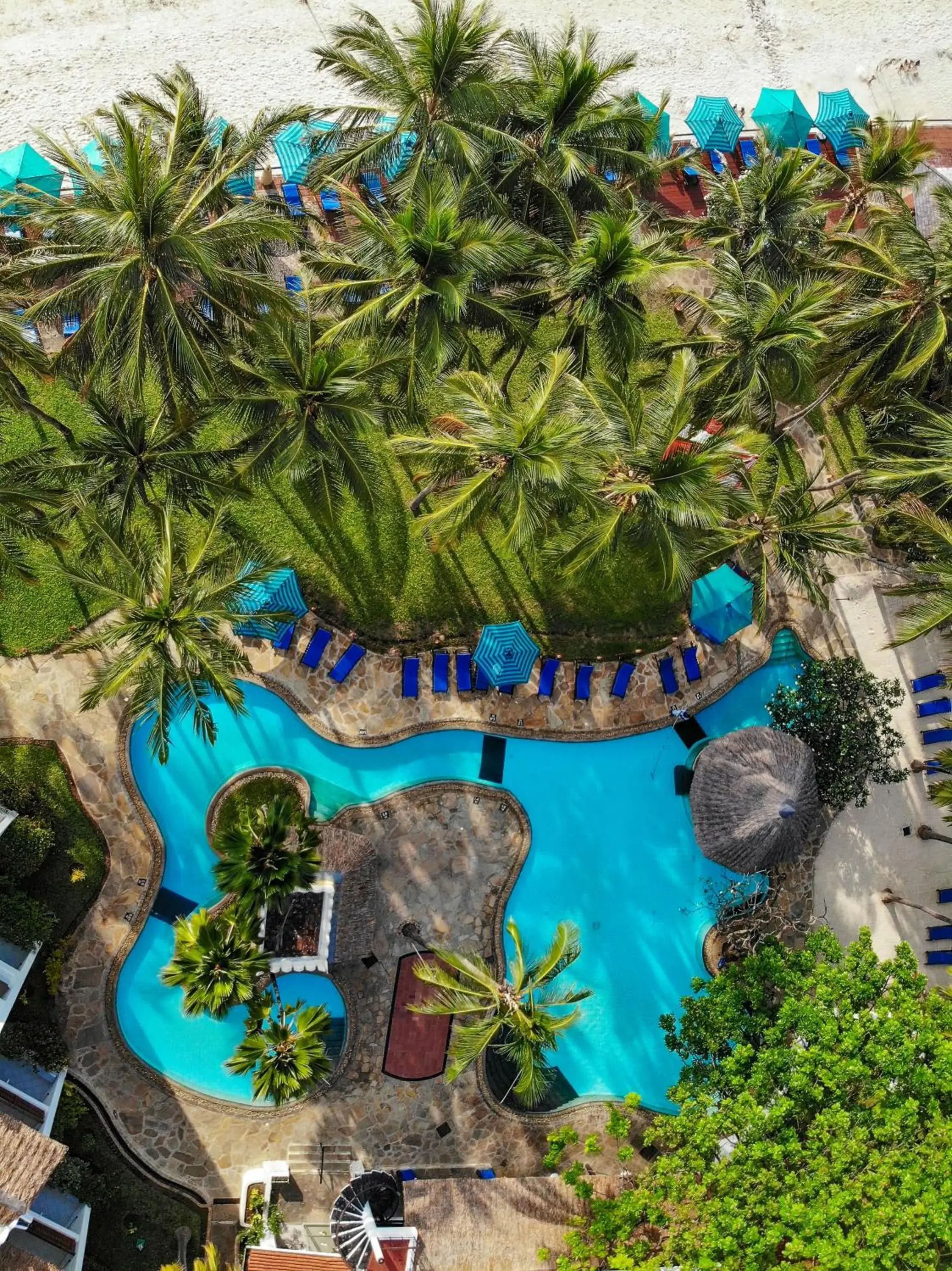 Bird's eye view, Pool View in Bamburi Beach Hotel