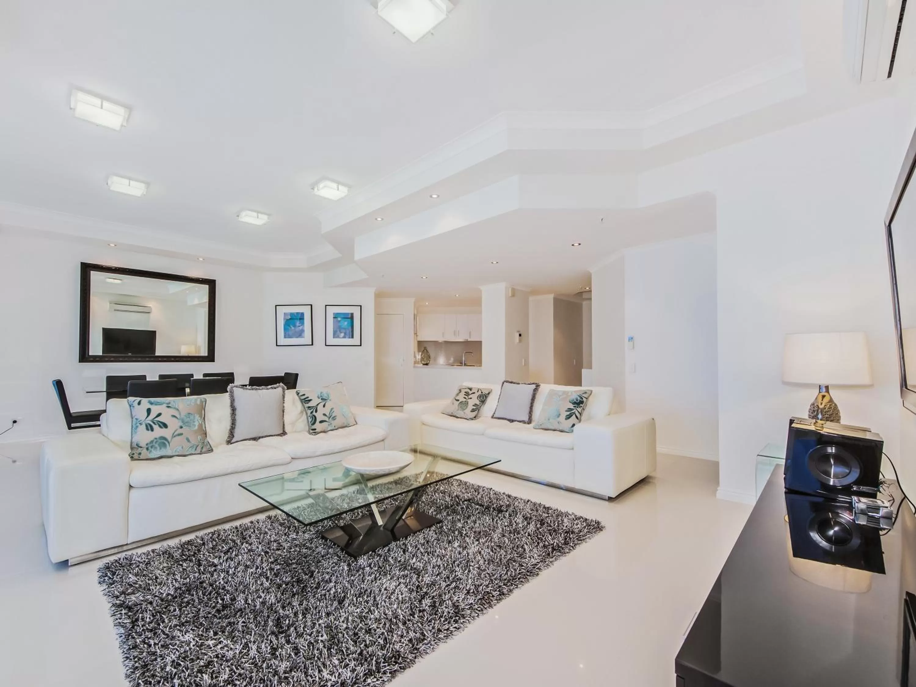 Living room in Oceana On Broadbeach
