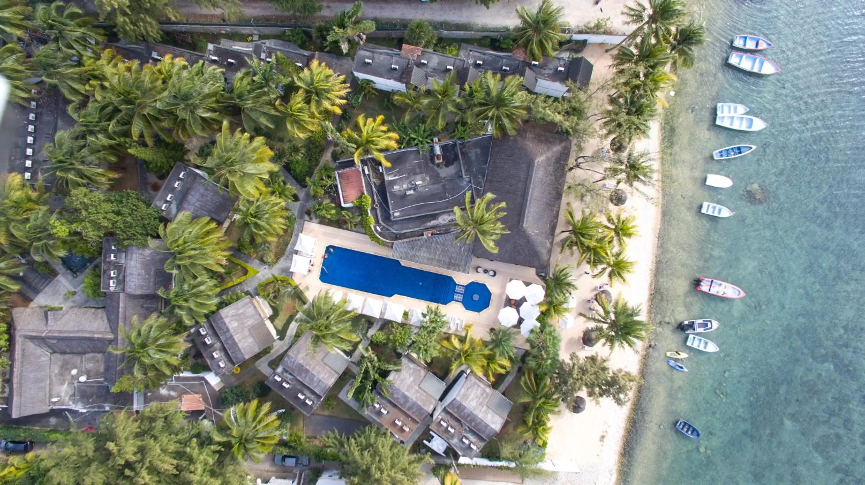 Property building, Bird's-eye View in Cocotiers Hotel – Mauritius