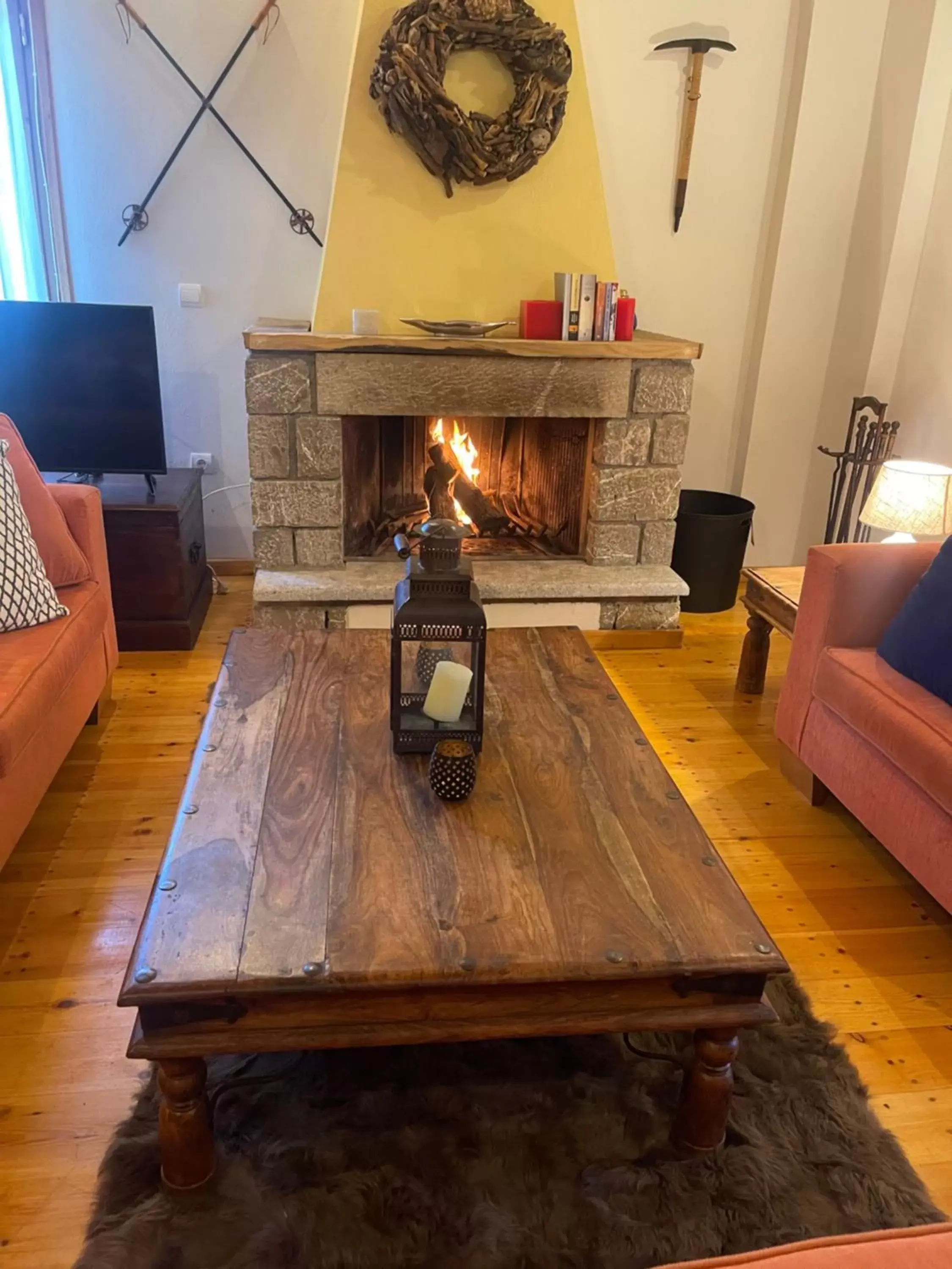 Living room, Seating Area in Parnassos Snow Hill Chalet