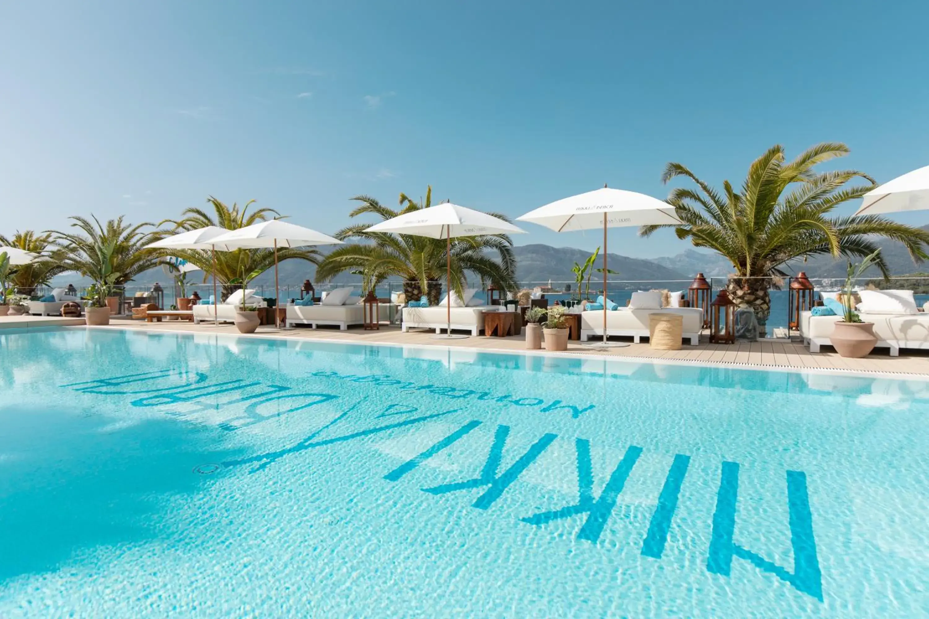 Swimming pool in Nikki Beach Montenegro