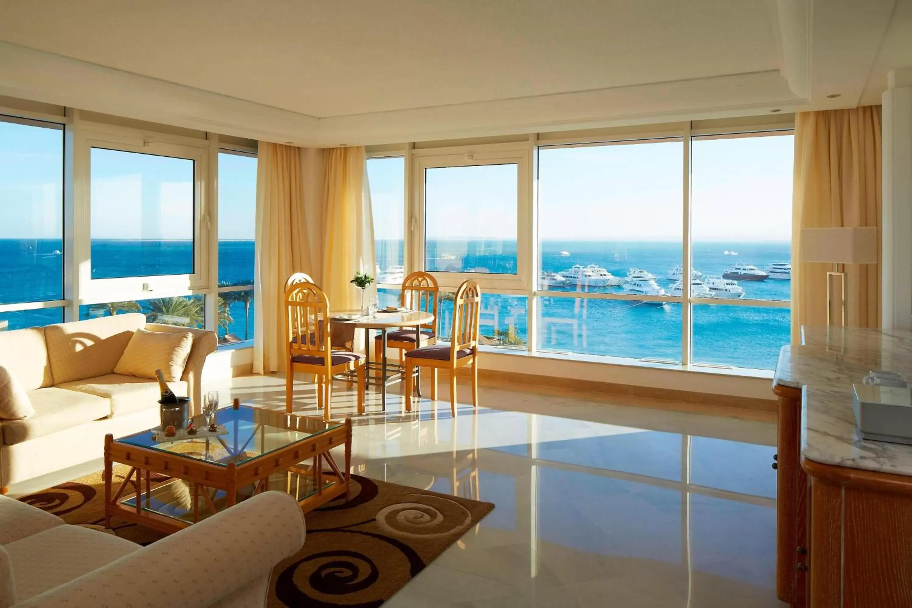 Living room, Sea View in Hurghada Marriott Red Sea Beach Resort