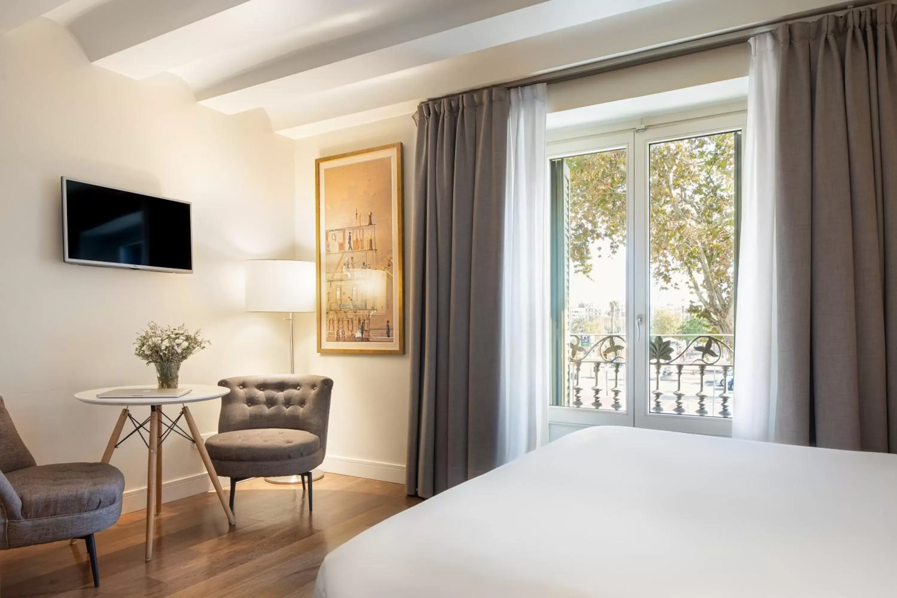 Bed in Duquesa Suites Barcelona