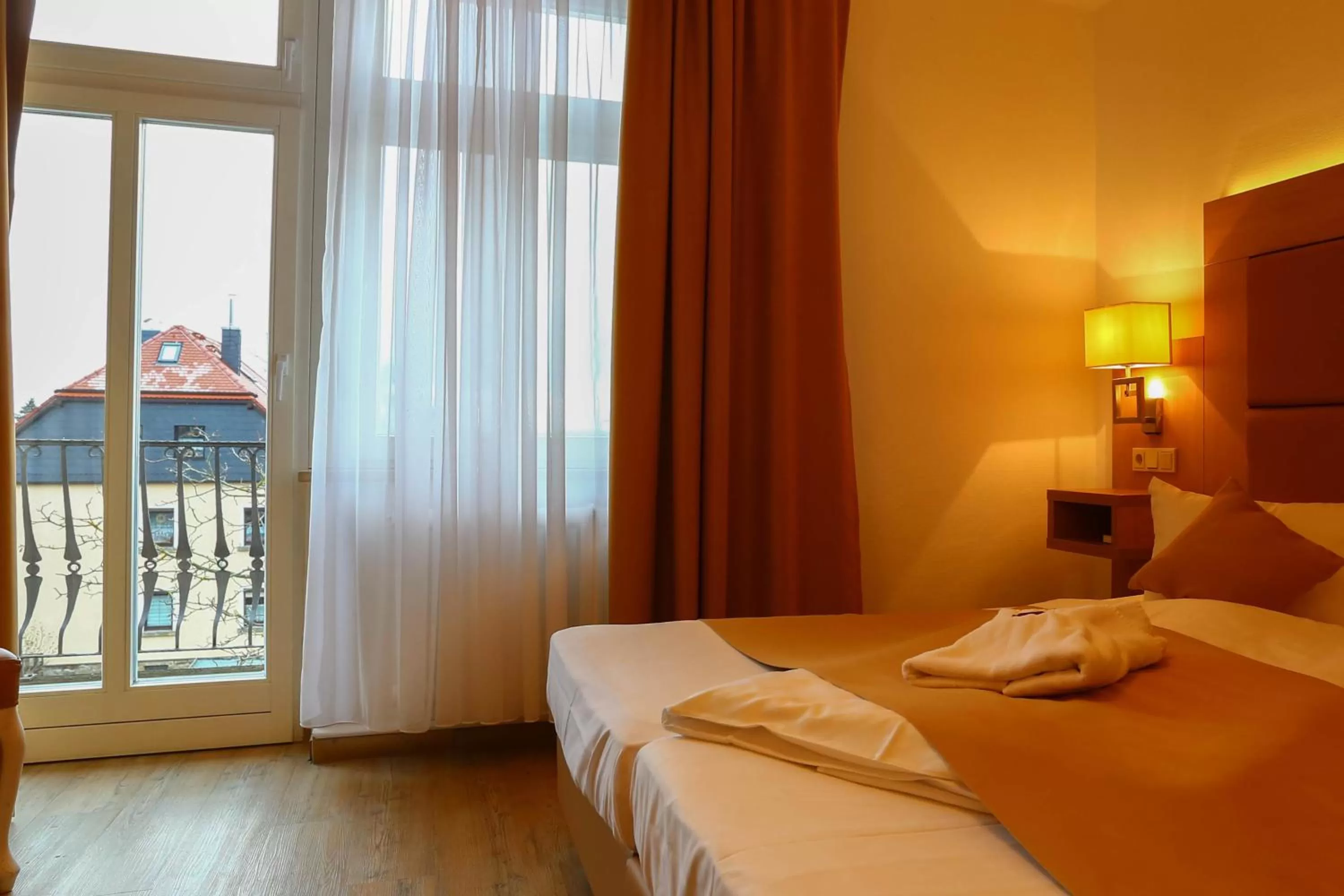 Bed in Parkhotel Forsthaus