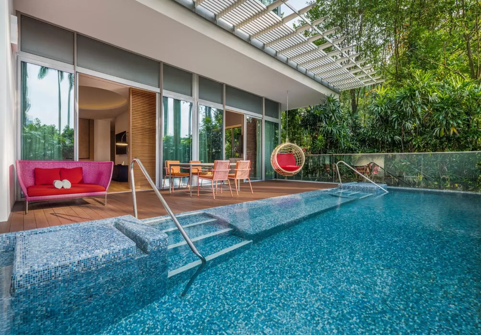 Balcony/Terrace, Swimming Pool in W Singapore - Sentosa Cove