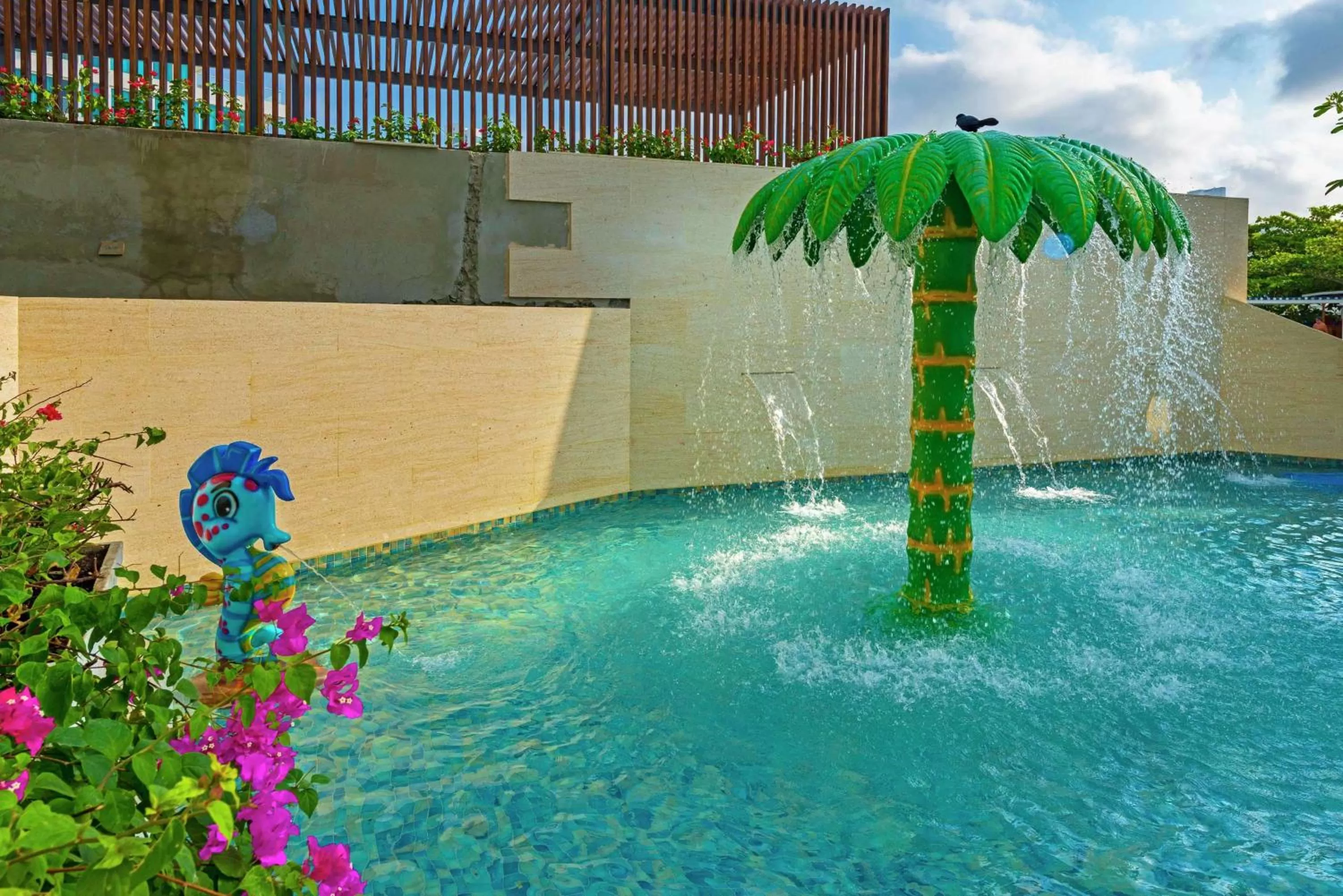 Pool view in Hilton Cartagena