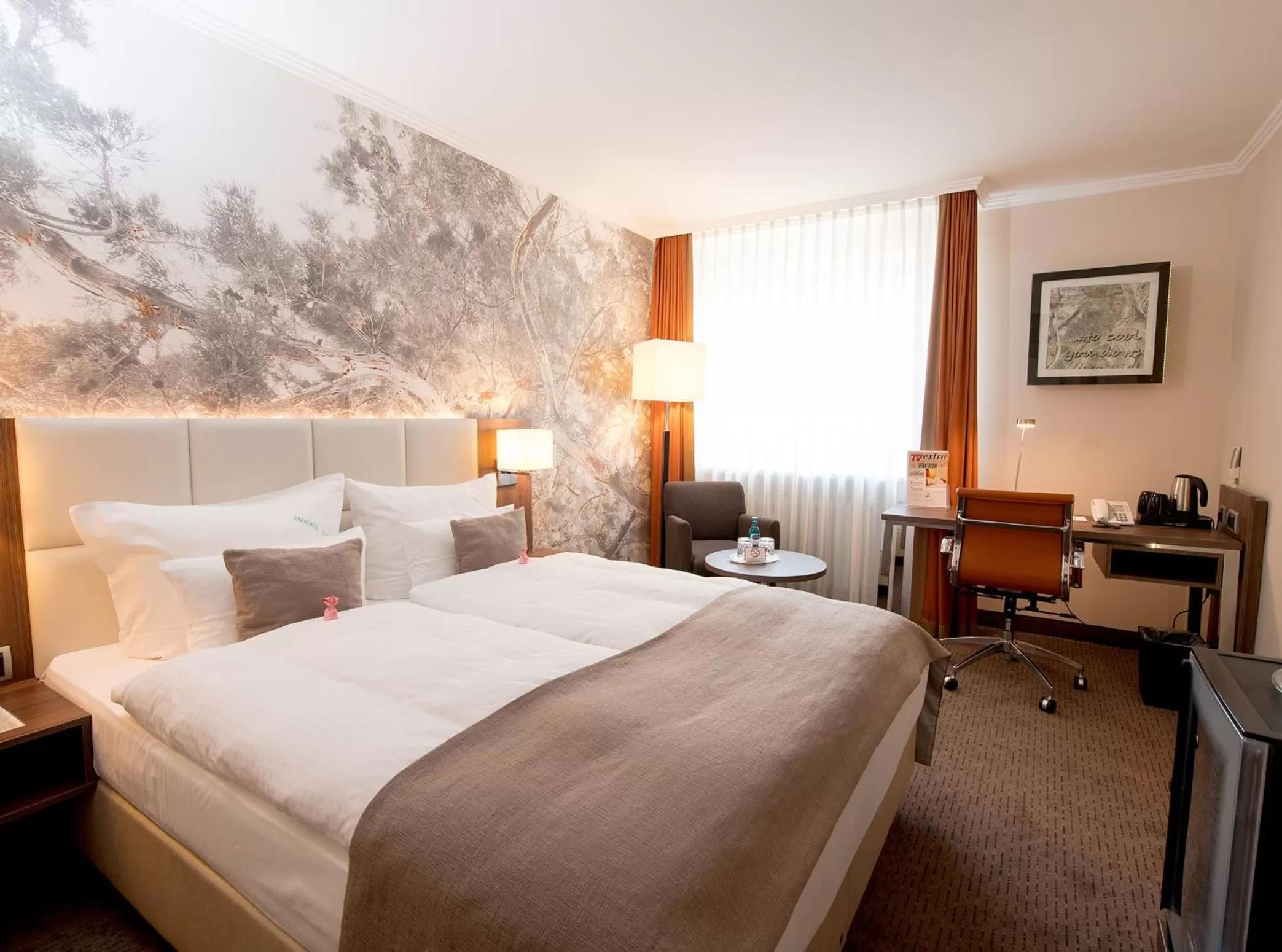 Bedroom, Bed in Insel Hotel Bonn - Superior