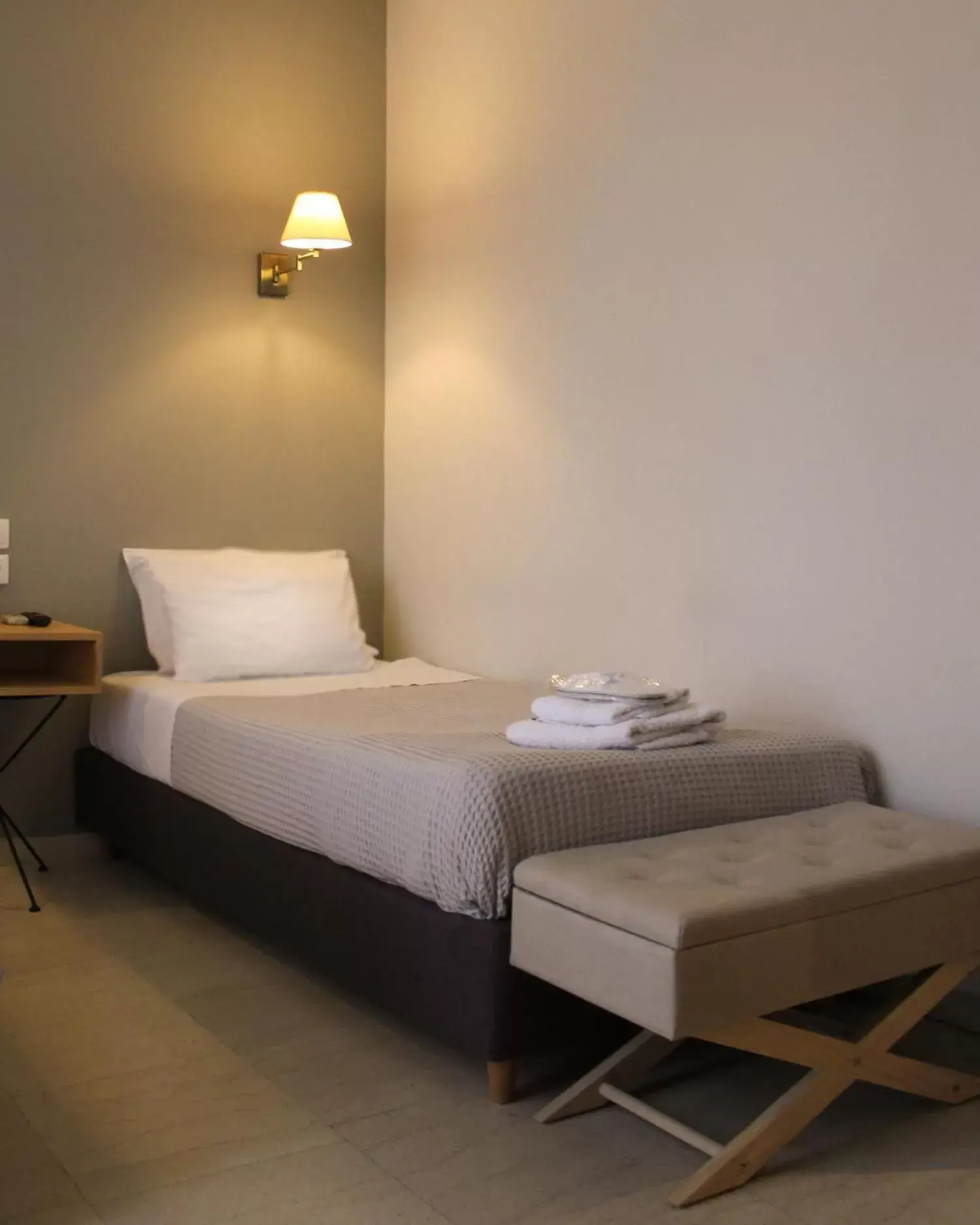 Bed in Messini Hotel