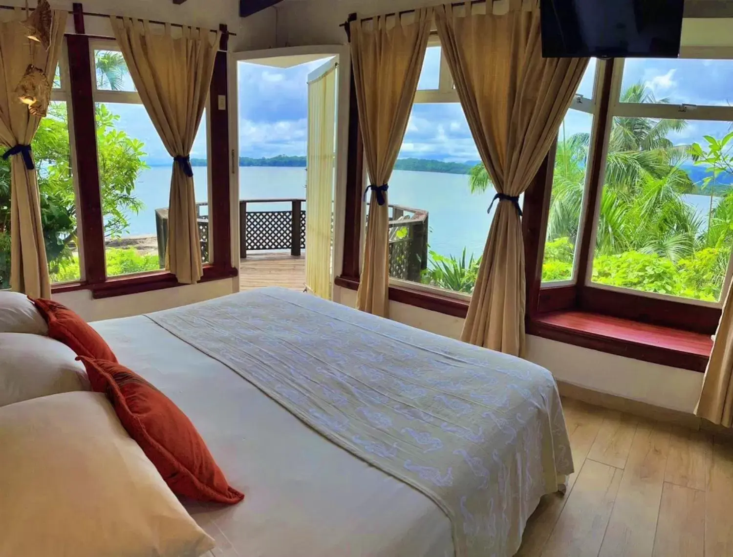 View (from property/room), Bed in Villa Caribe