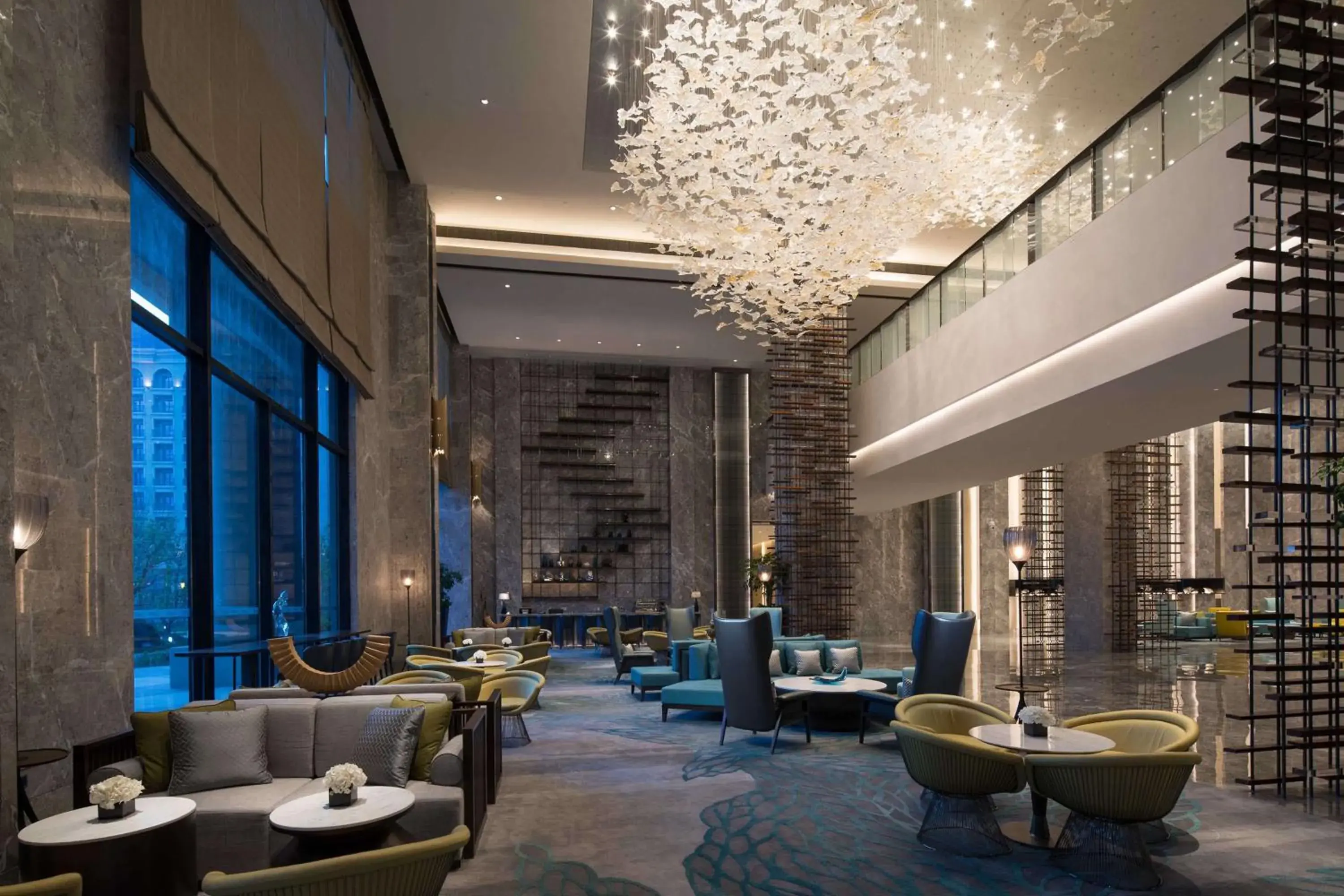Lobby or reception in Doubletree By Hilton Qingdao Oriental Movie Metropolis Lobby or reception in Doubletree By Hilton Qingdao Oriental Movie Metropolis