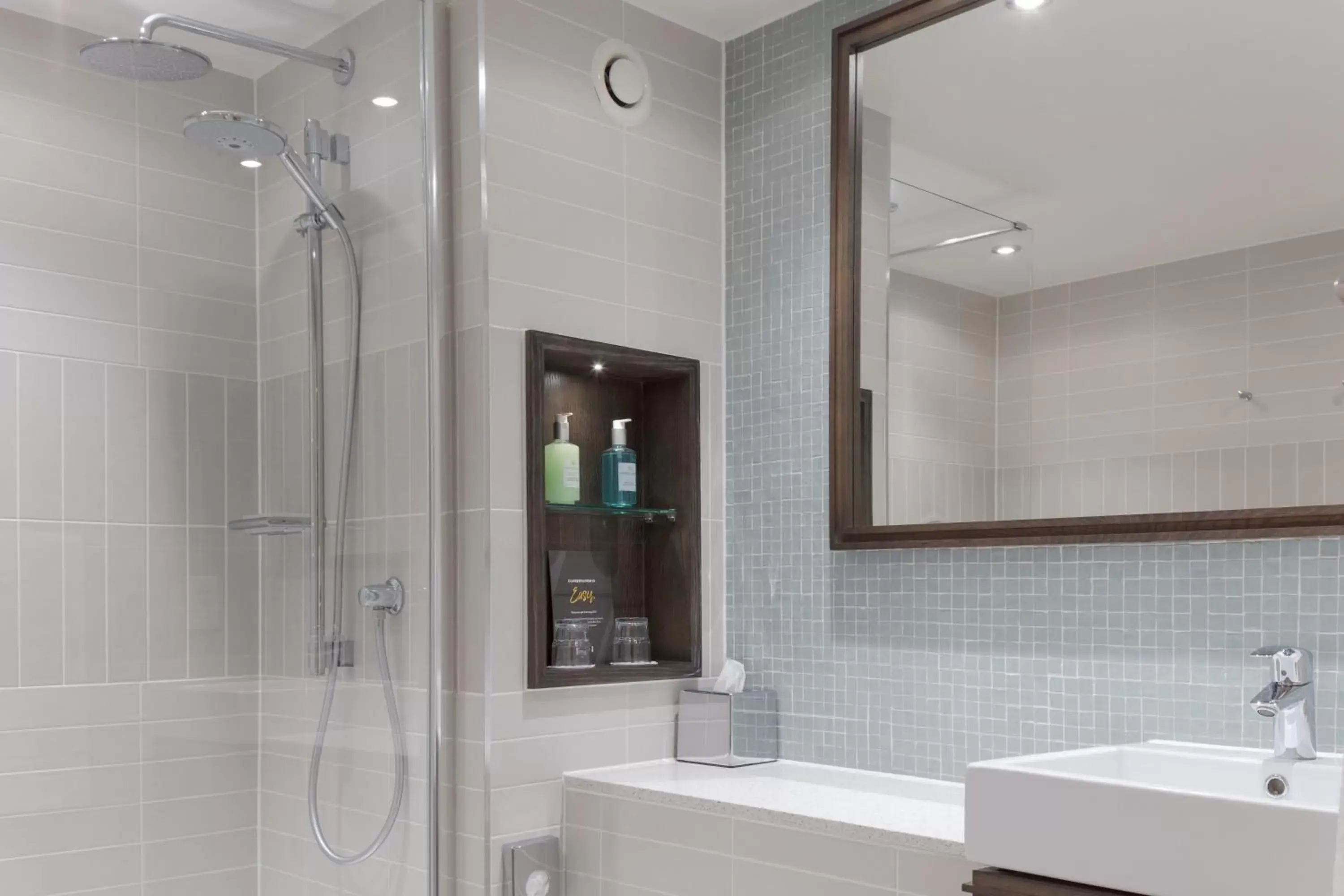 Shower, Bathroom in Staybridge Suites London Heathrow - Bath Road, an IHG Aparthotel