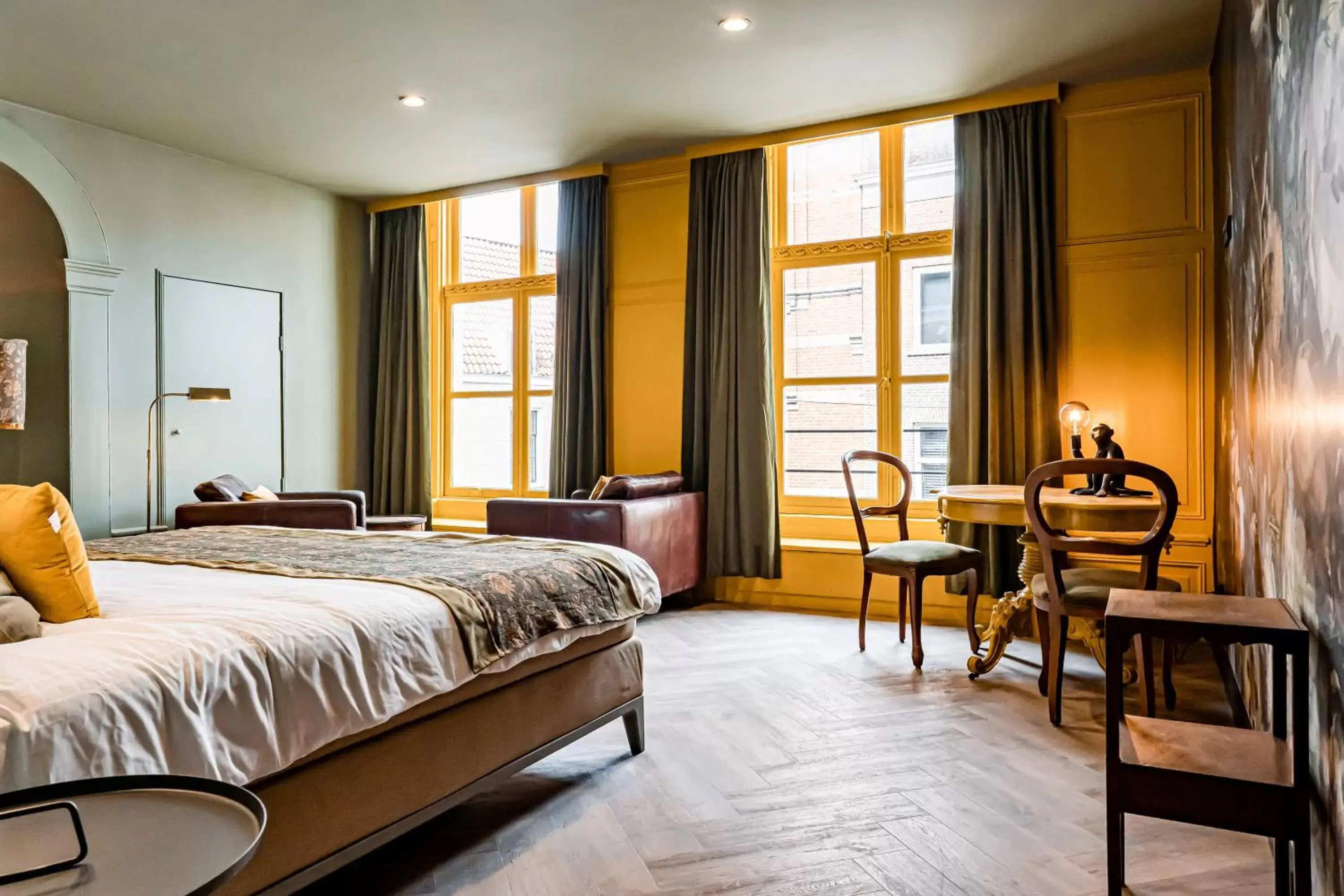 Bed in MAF Haarlem Boutique Hotel