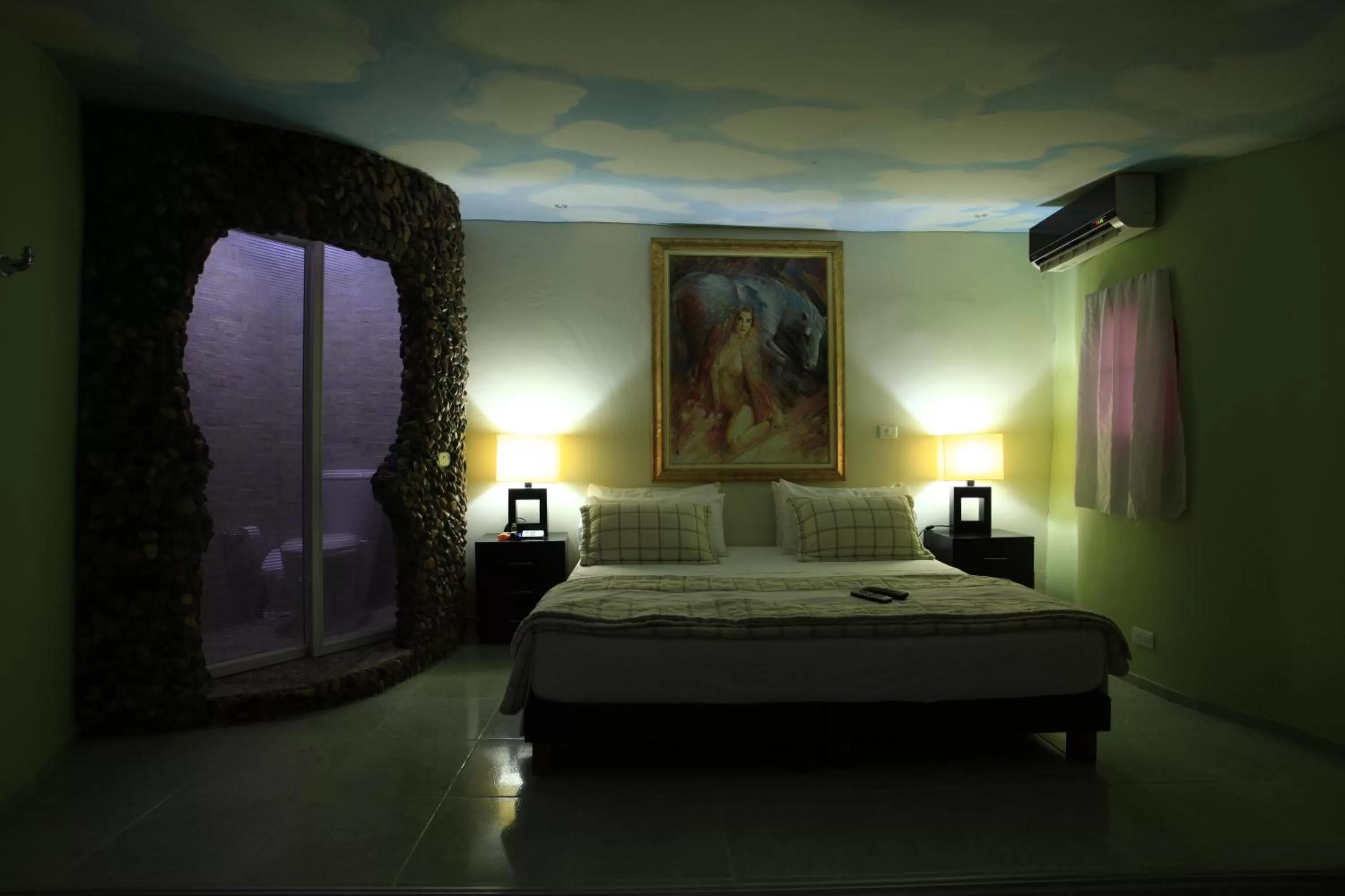 Bed in Eco-Hotel Villa Elina