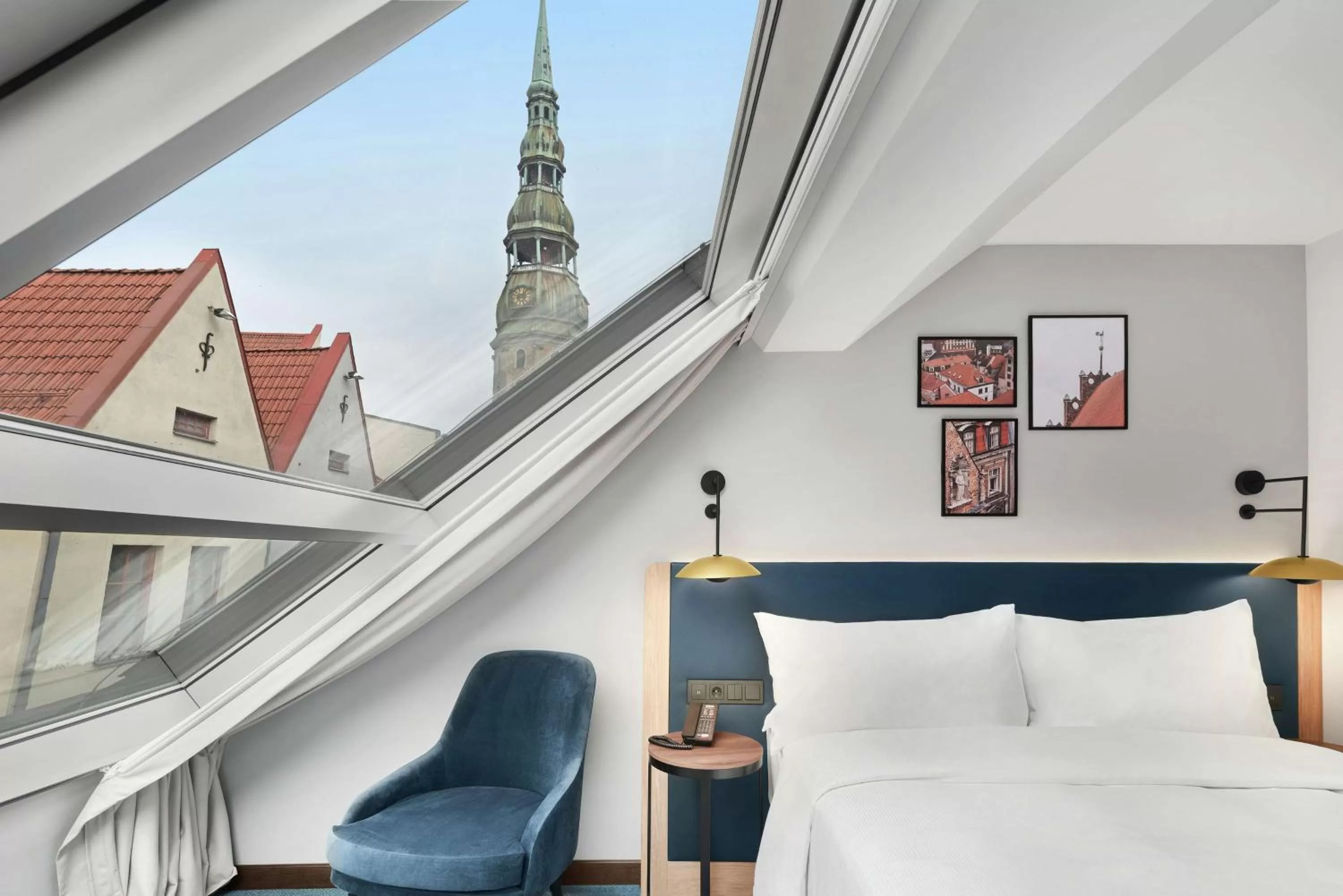 View (from property/room), Bed in Hilton Garden Inn Riga Old Town