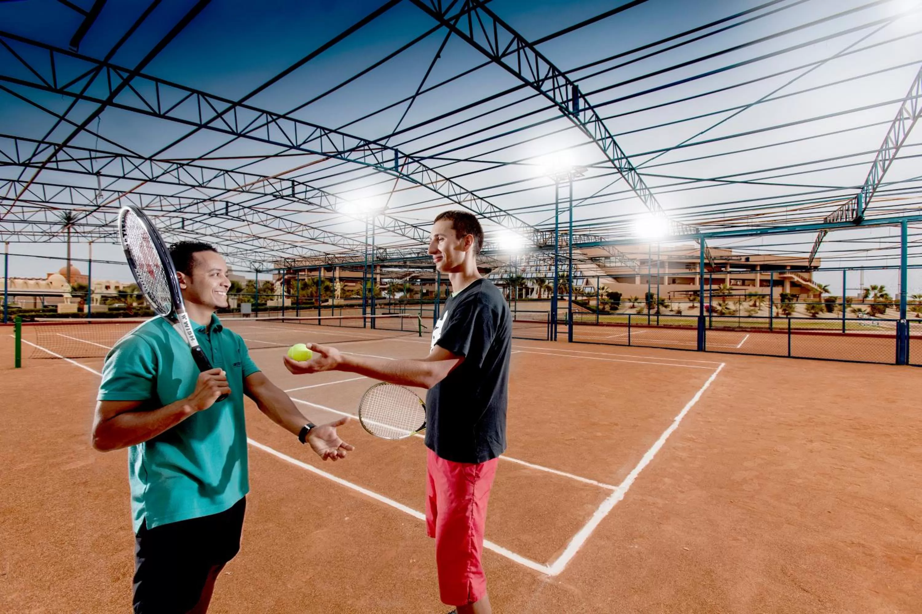 Tennis court in Pharaoh Azur Resort