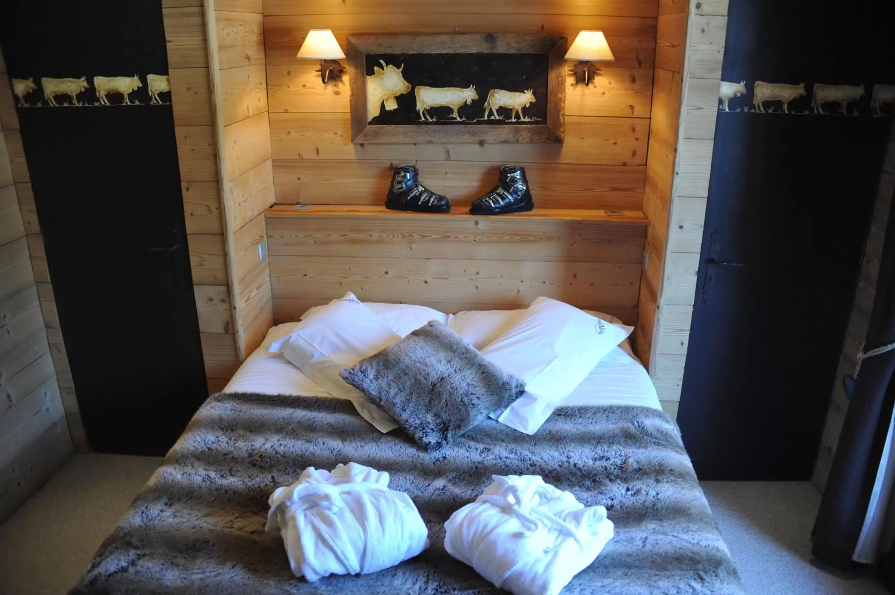 Bed in Hôtel Chalet Alpage