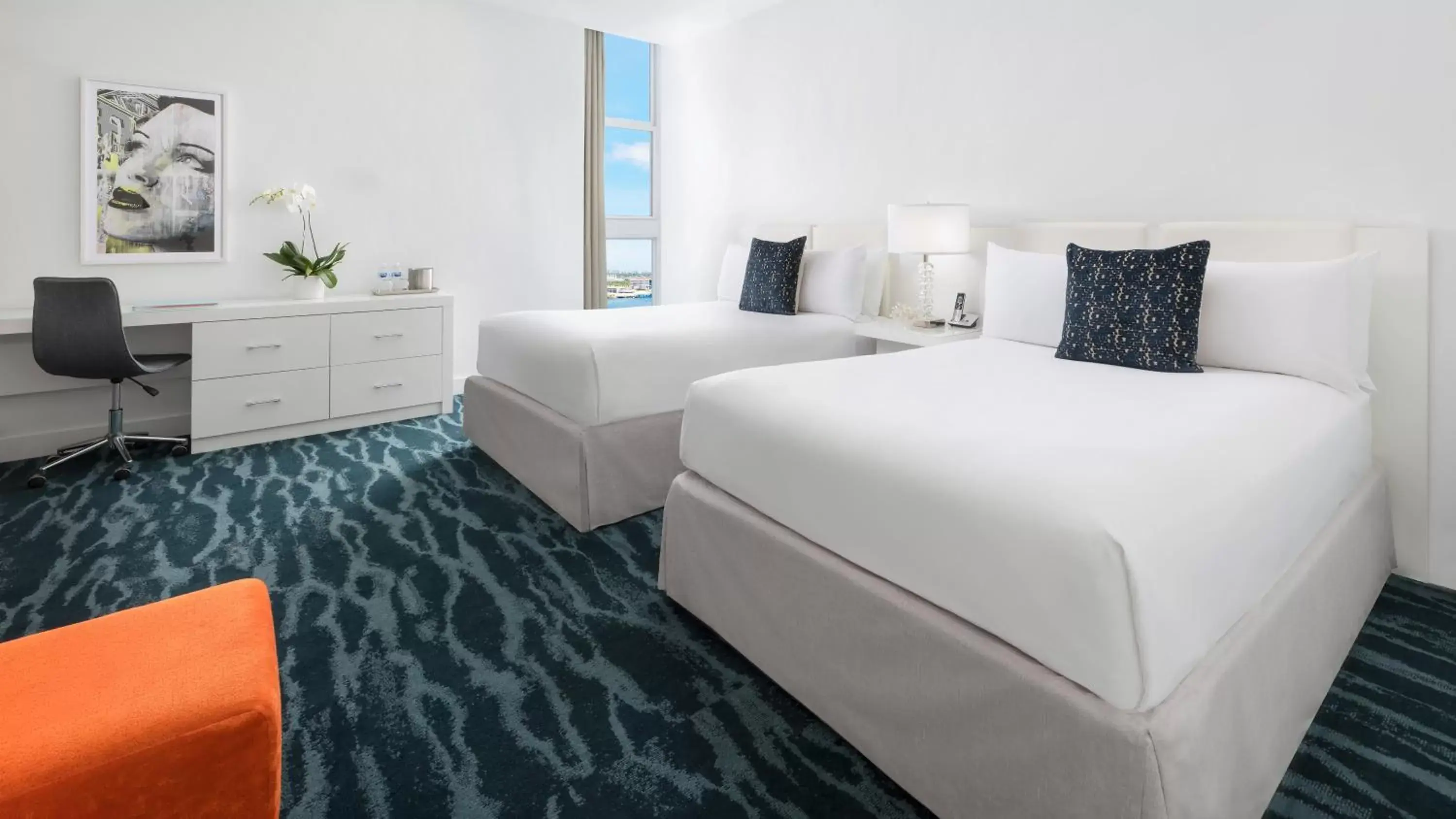 Bed in YVE Hotel Miami