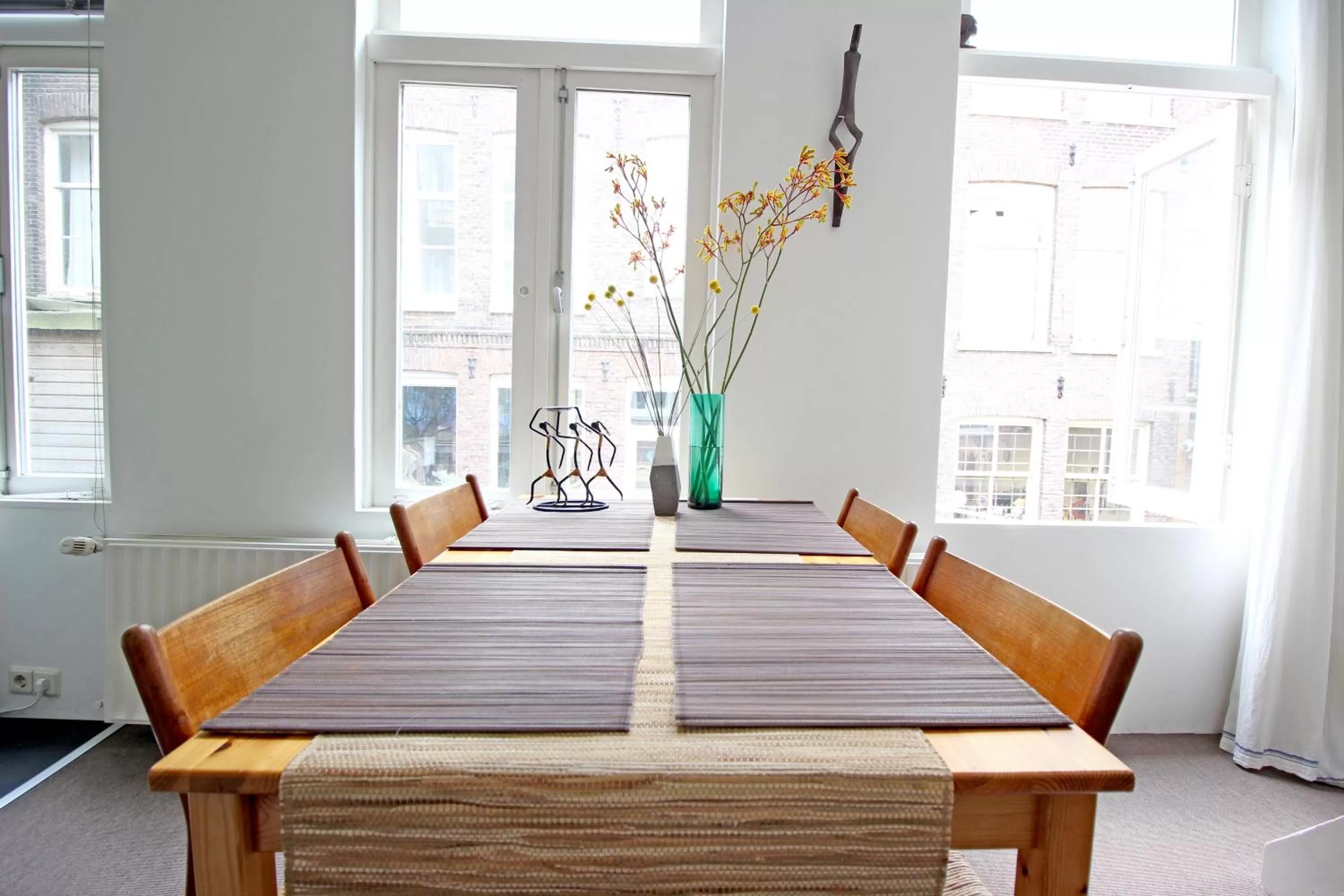 Dining area in Beautiful 2 floor Vondelpark apartment.