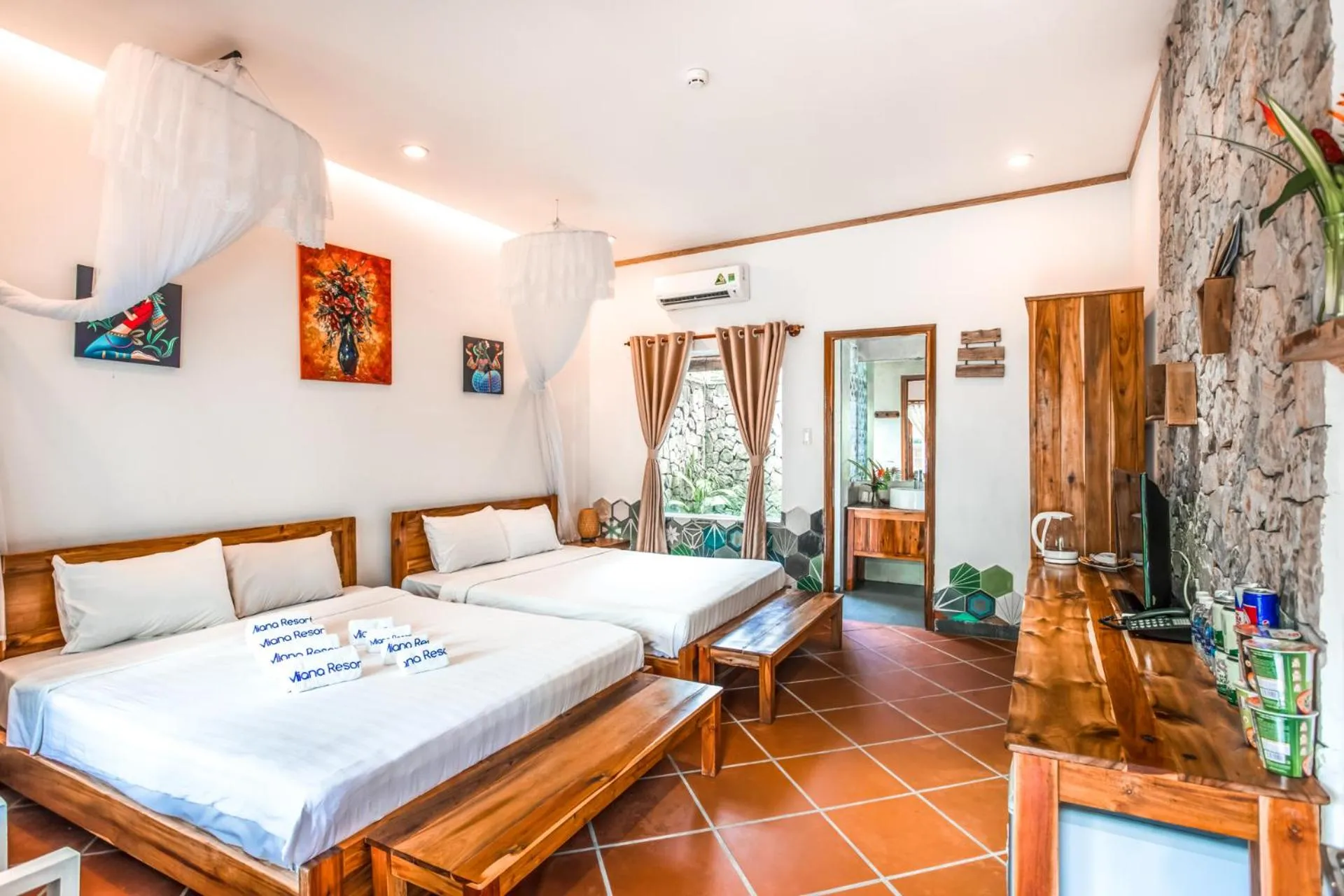 Bed in Miana Resort Phu Quoc