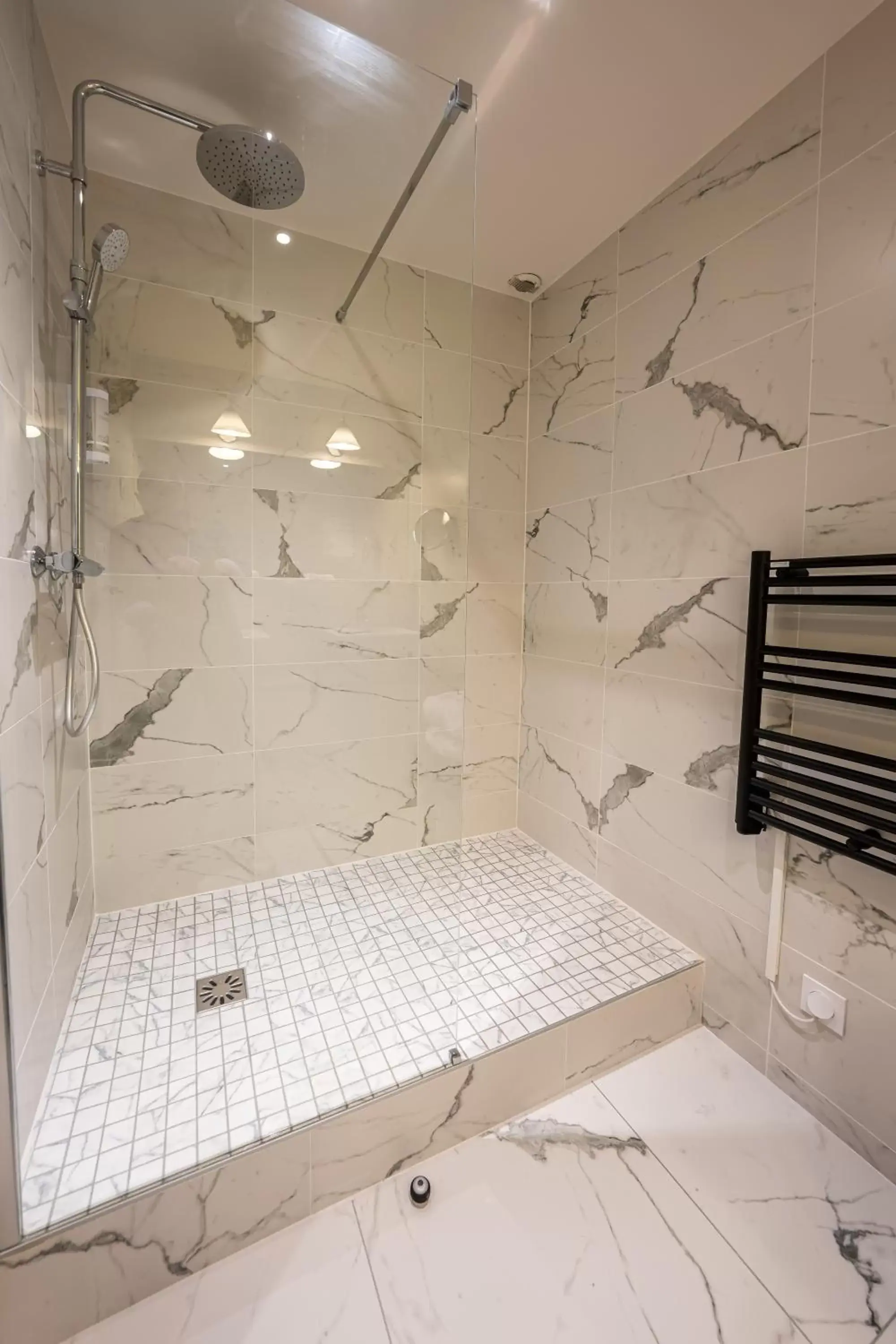 Shower, Bed in Best Western Adagio Saumur