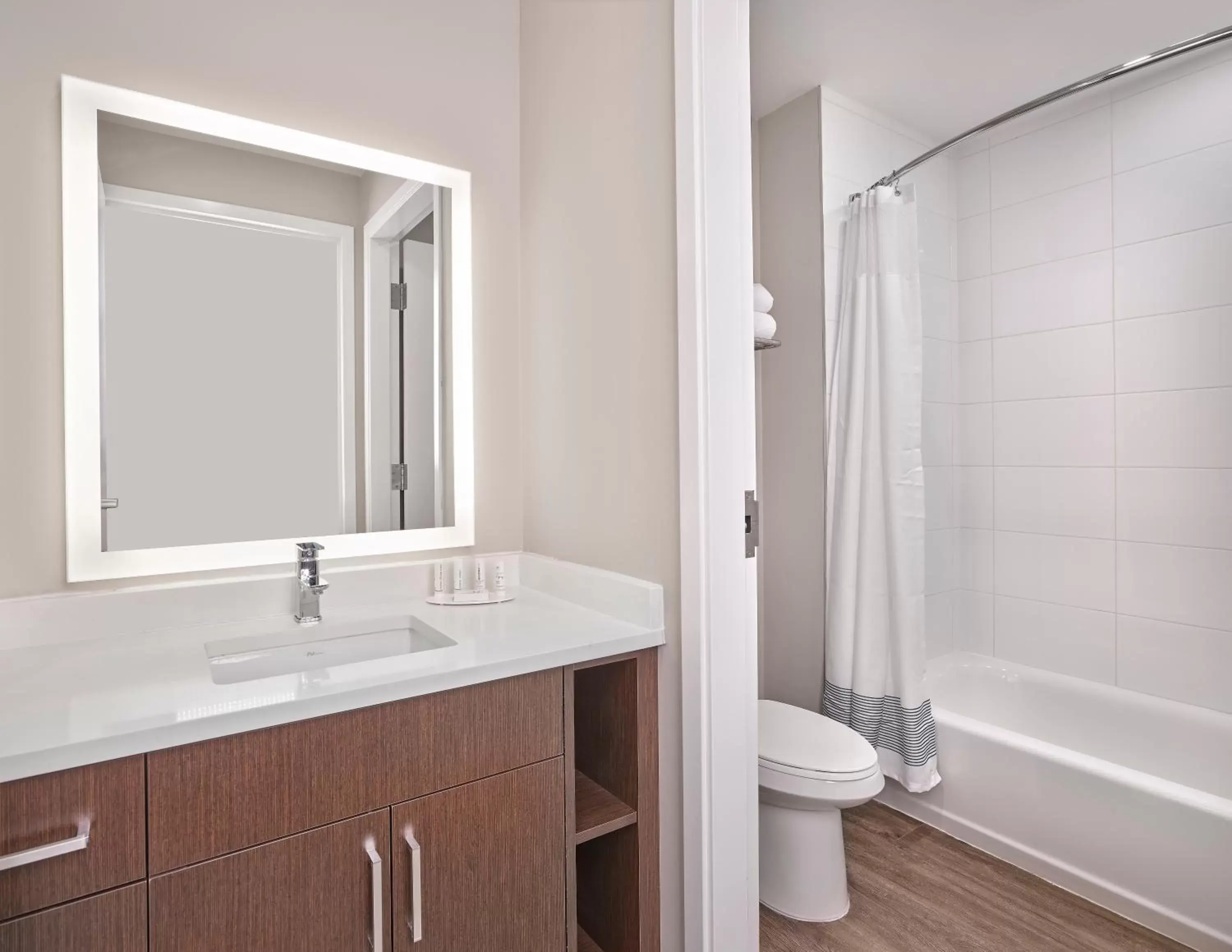 Bathroom in TownePlace Suites by Marriott Edmonton Sherwood Park