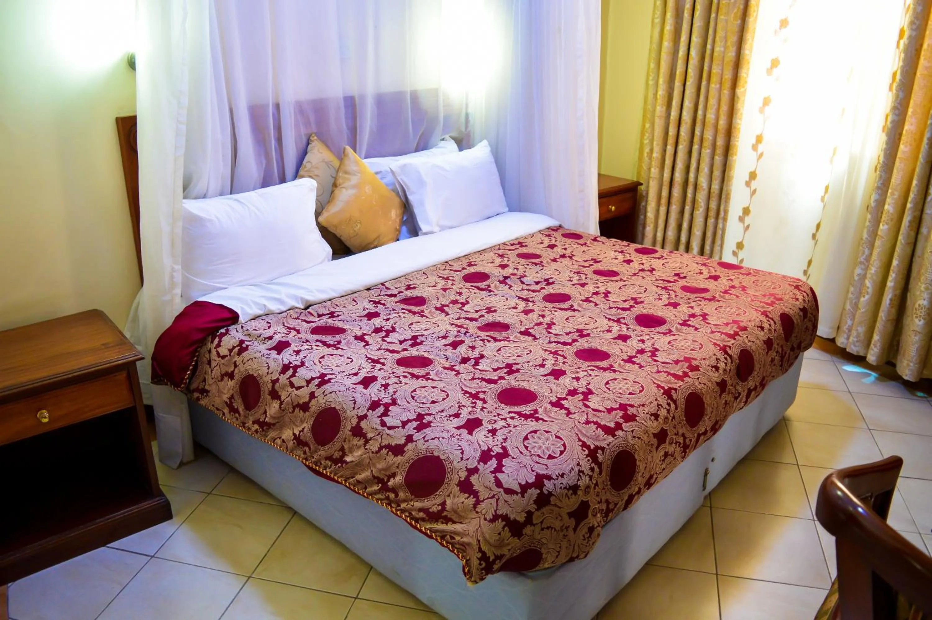 Bed in Anthena Hotel