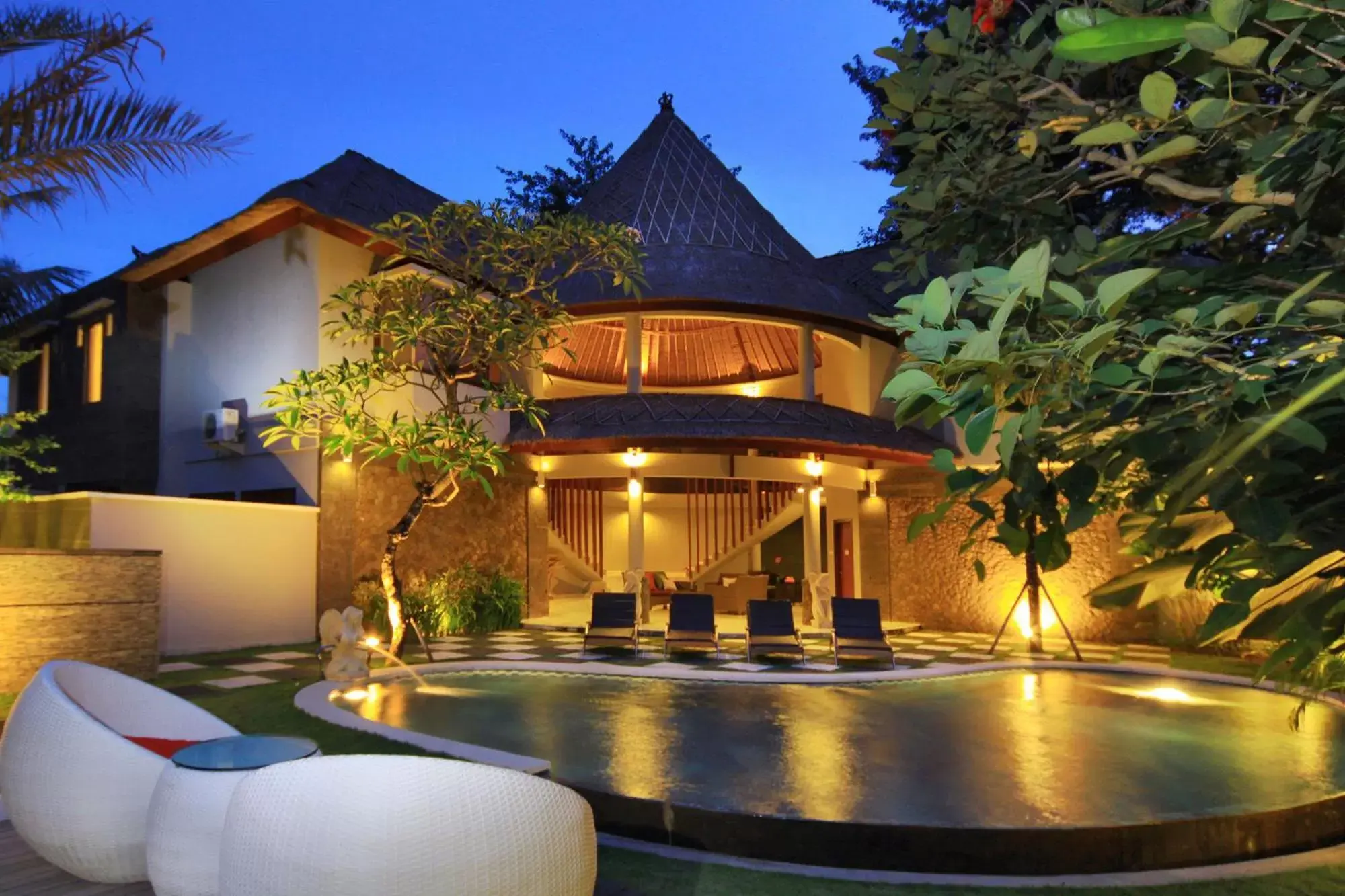 Balcony/Terrace, Swimming Pool in Abi Bali Resort and Villa