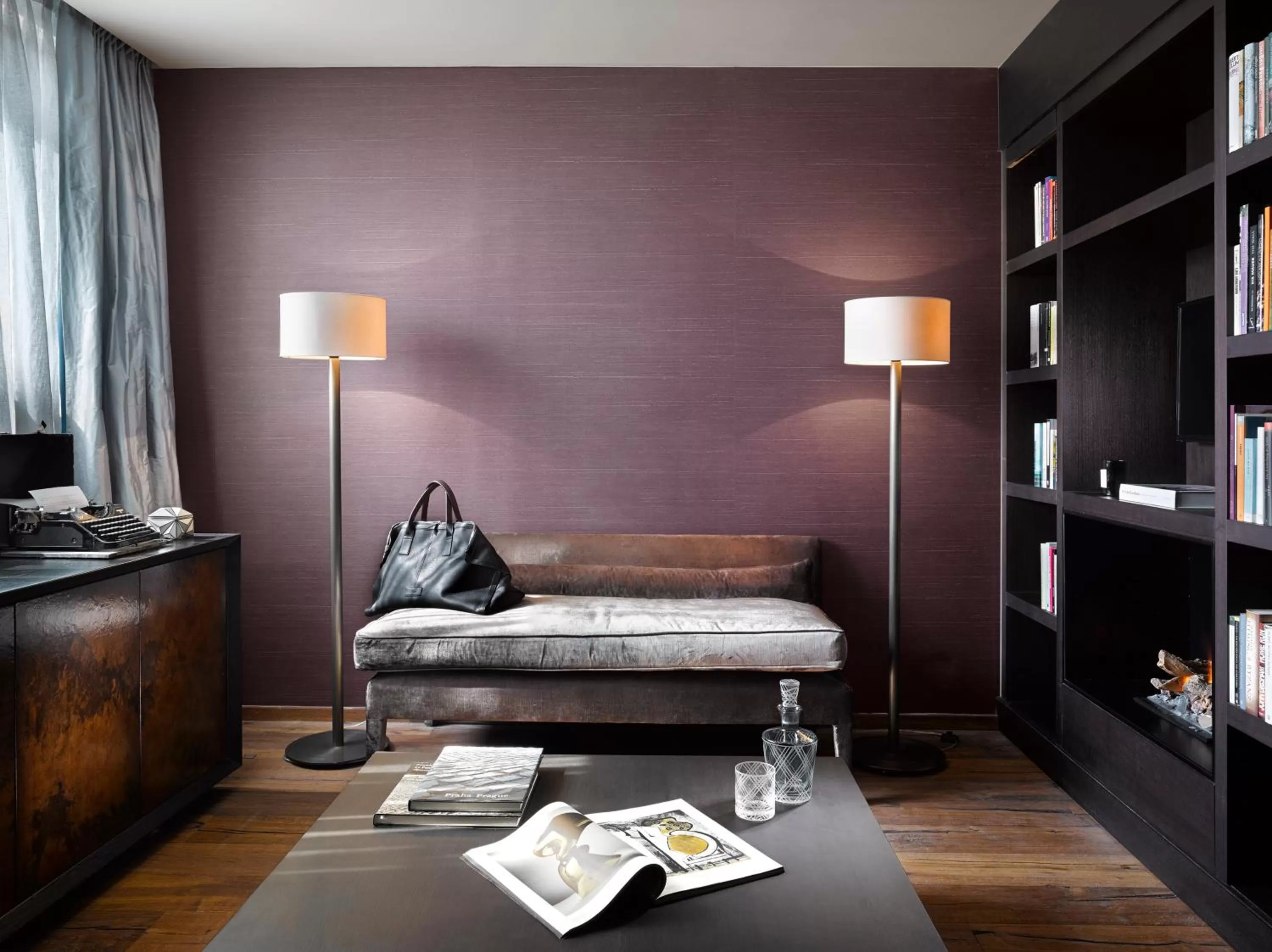 Library, Bed in The Emblem Prague Hotel - Preferred Hotels & Resorts