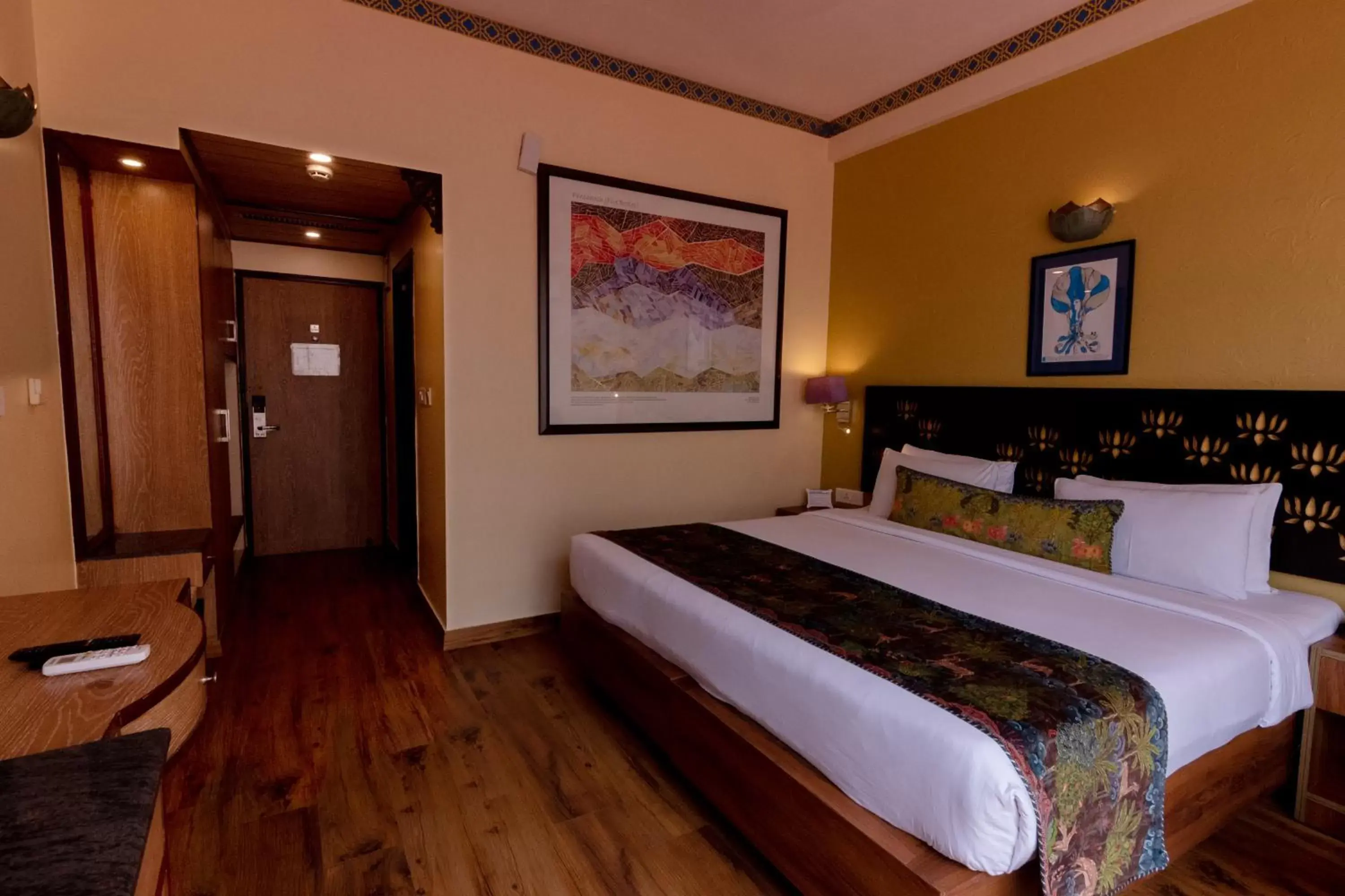Bedroom, Bed in GANGA KINARE- A Riverside Boutique Resort, Rishikesh