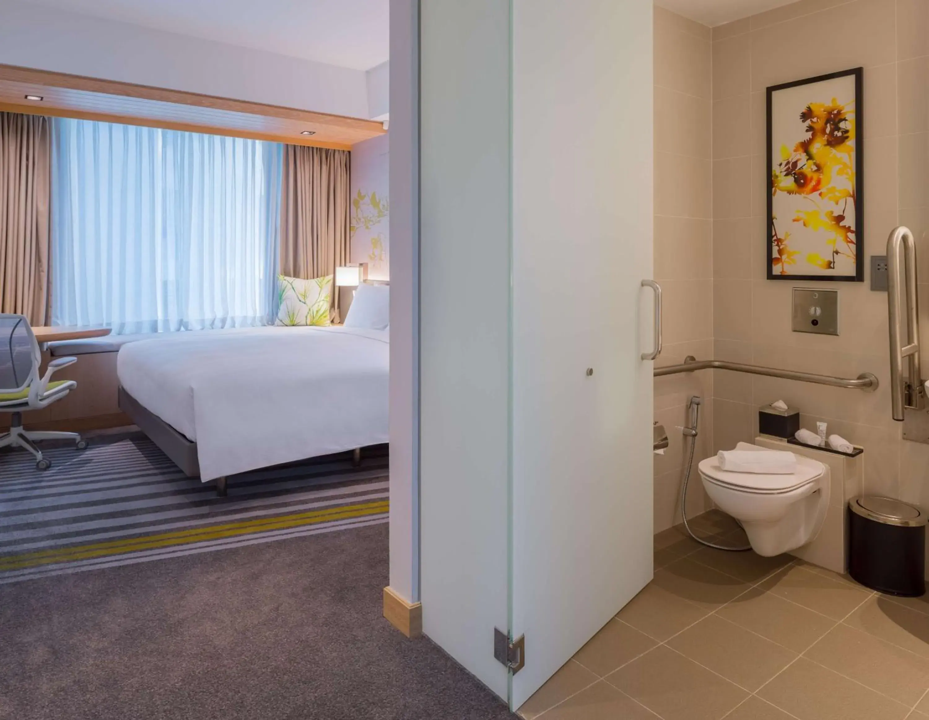 Bed, Bathroom in Hilton Garden Inn Singapore Serangoon
