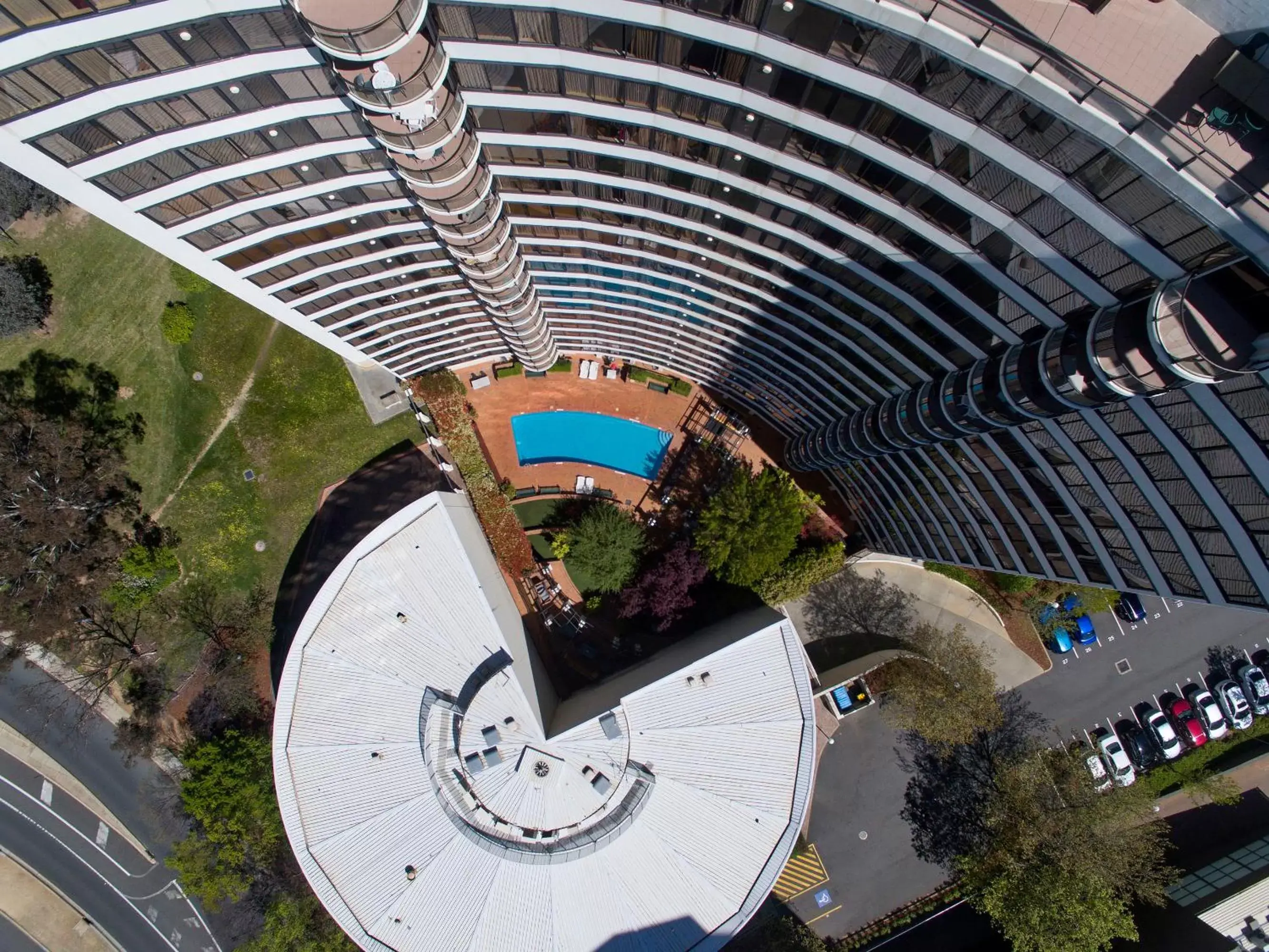 Facade/entrance, Bird's-eye View in BreakFree Capital Tower Apartments