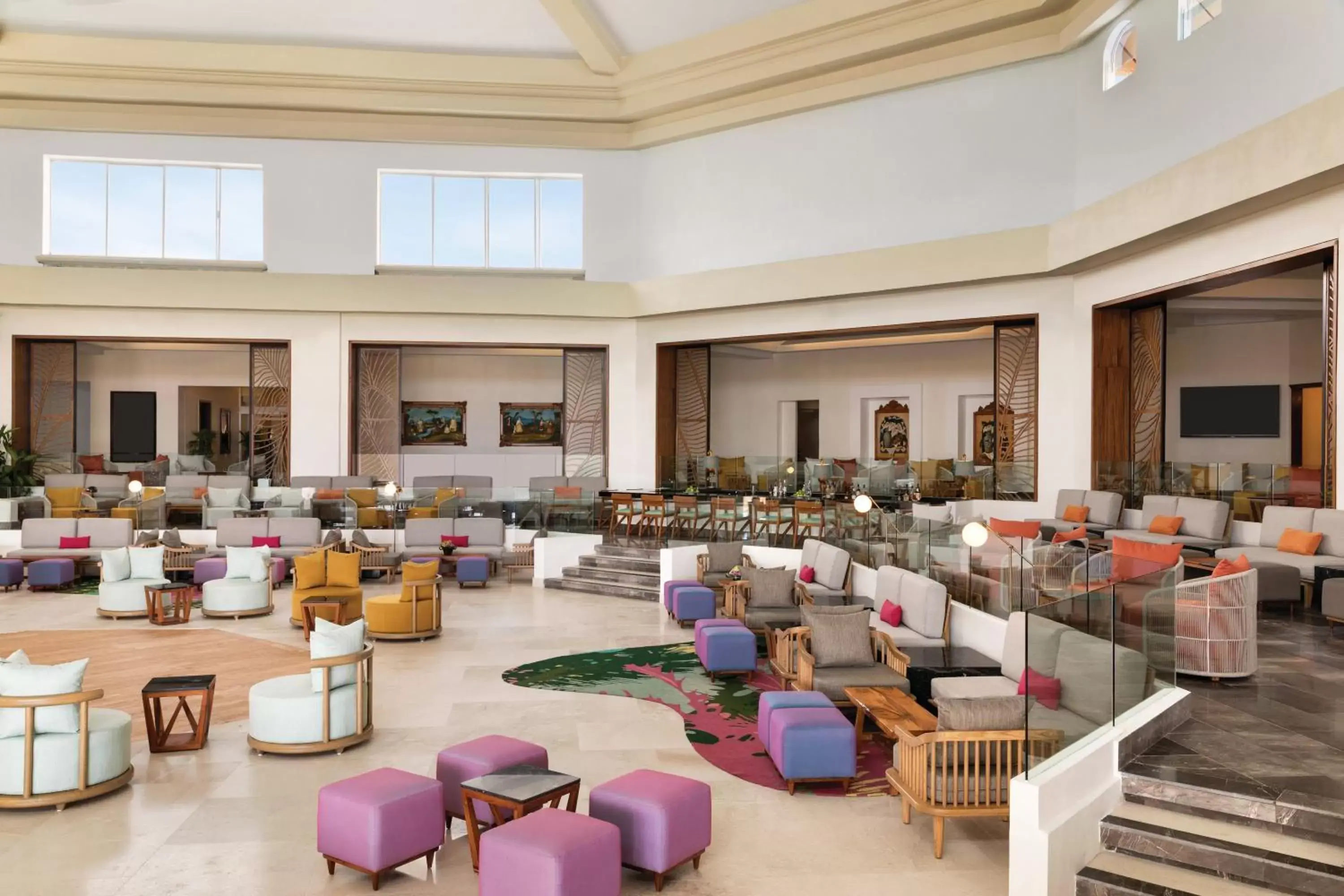 Lobby or reception, Restaurant/Places to Eat in Hilton Playa del Carmen, an All-Inclusive Adult Only Resort