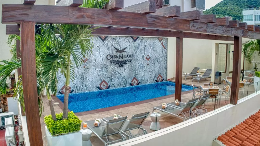 Pool view in Casa Nicole Hotel Boutique