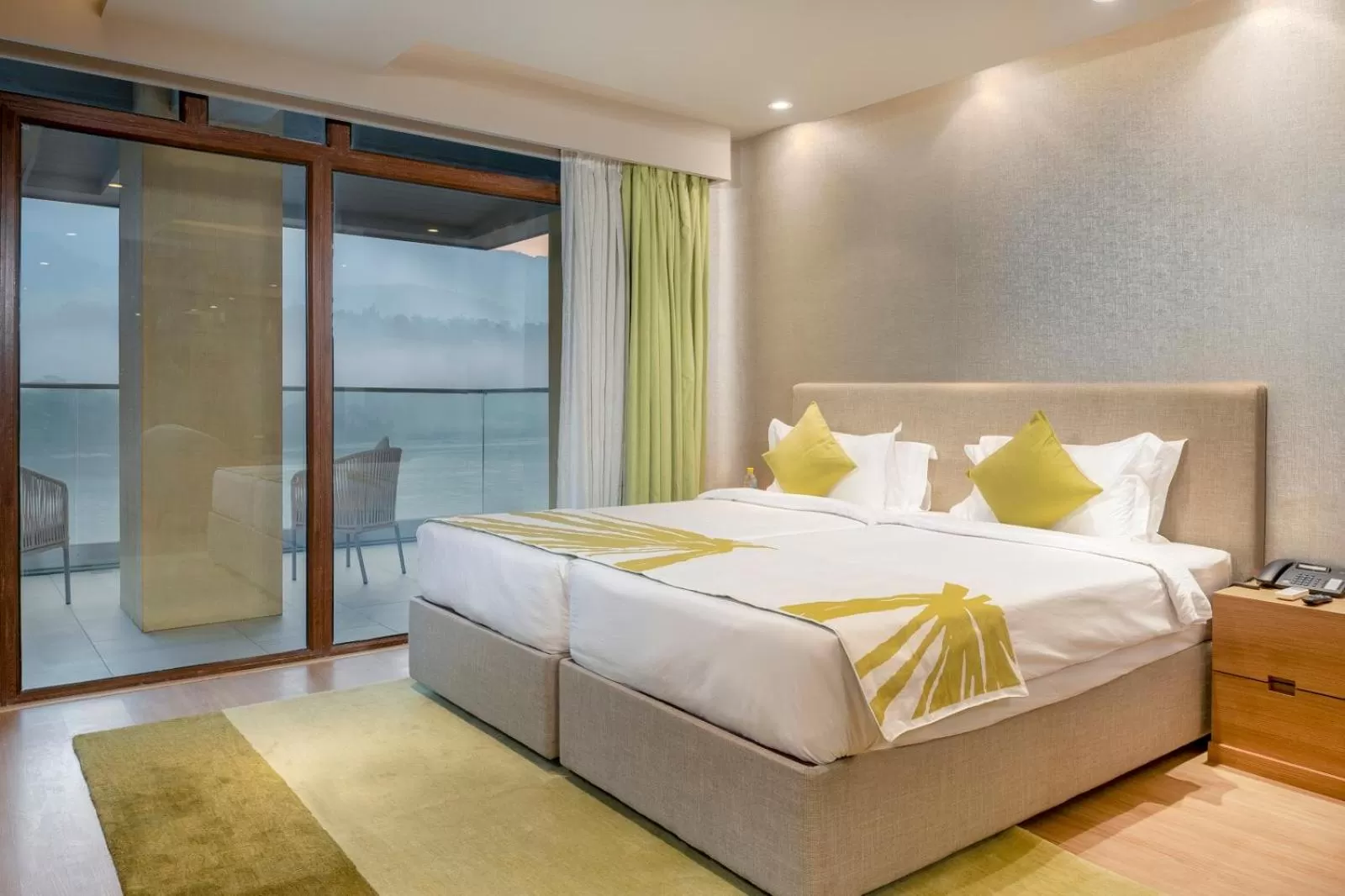 Bedroom, Bed in Modi Yoga Retreat Rishikesh