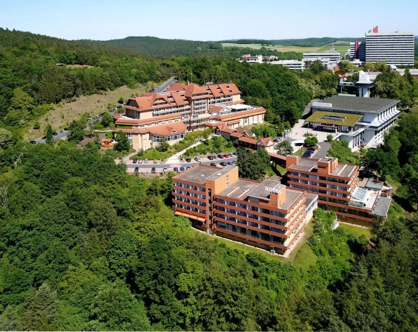 Property building, Bird's-eye View in Göbels Hotel Rodenberg