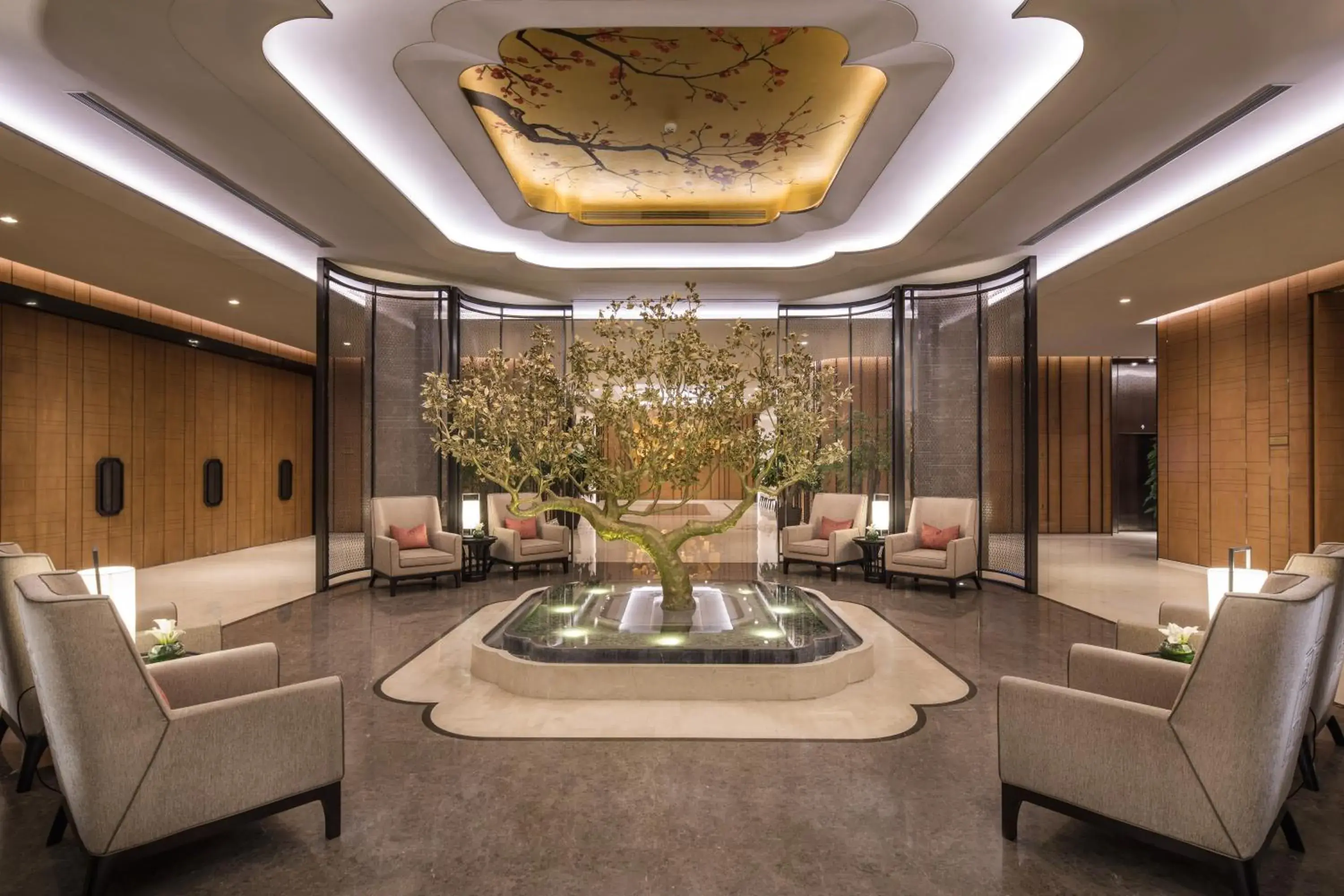 Communal lounge/ TV room, Lobby/Reception in Ascott Riverside Garden Beijing