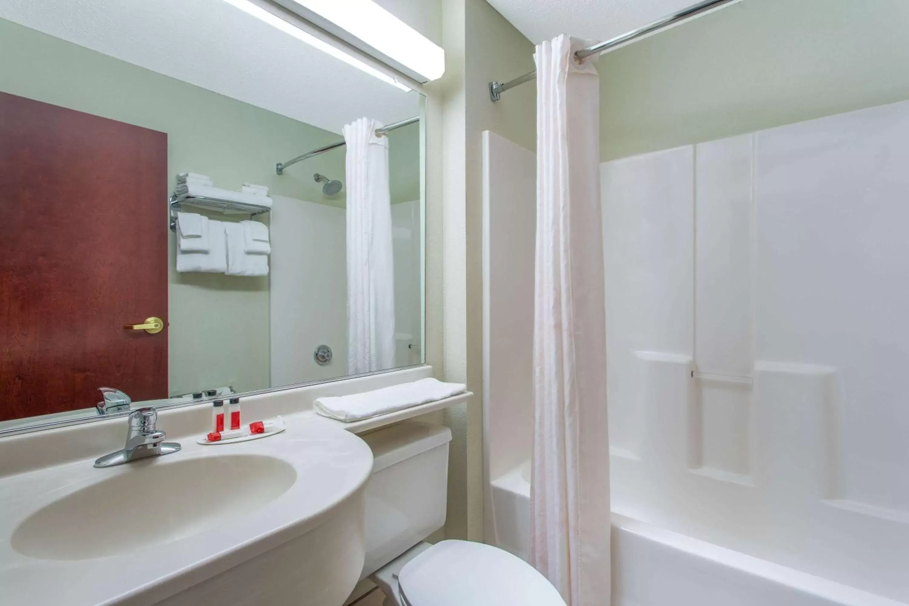 Bathroom in Microtel Inn & Suites by Wyndham Lillington/Campbell University