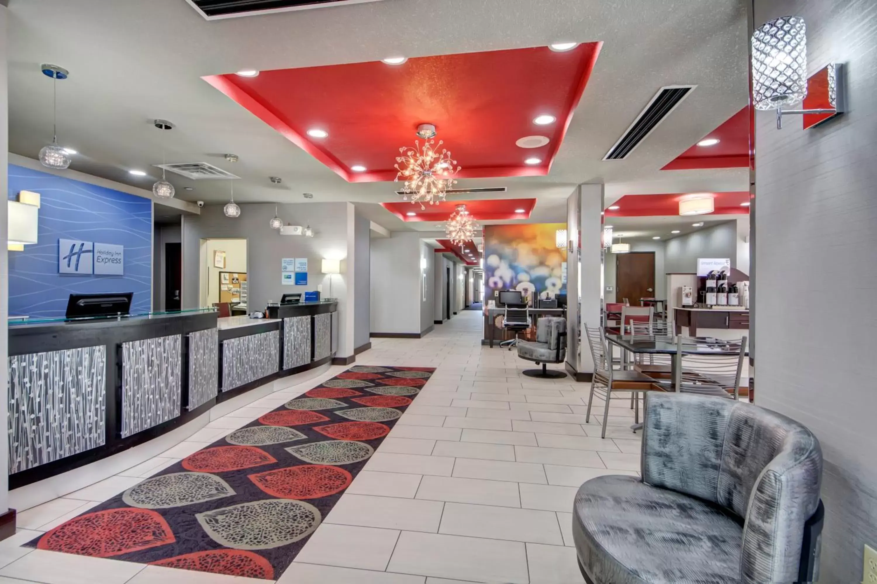 Property building, Lobby/Reception in Holiday Inn Express and Suites Oklahoma City North, an IHG Hotel