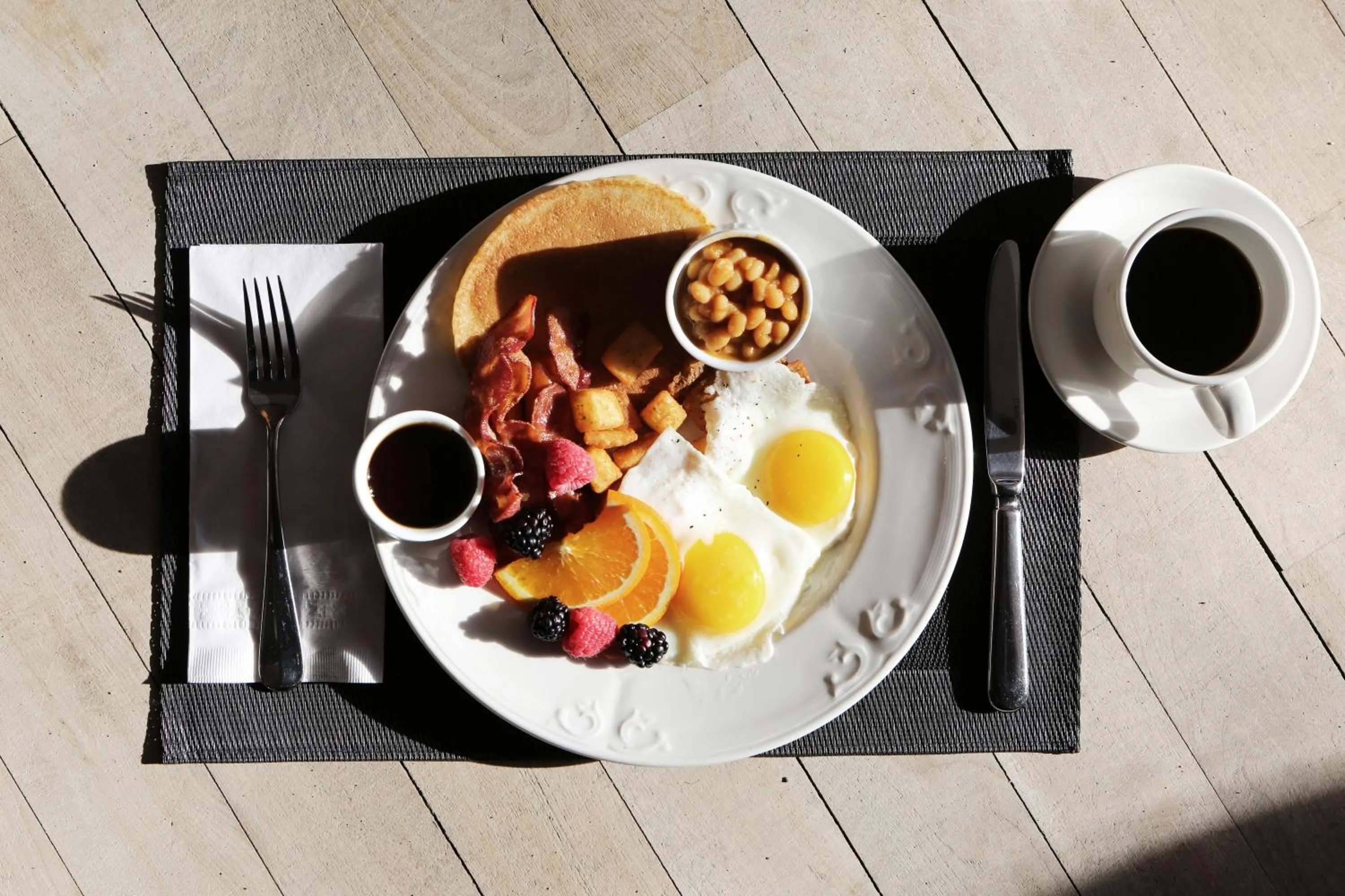 American breakfast in The Wings Boutique Hotels Krabi Ko Lanta
