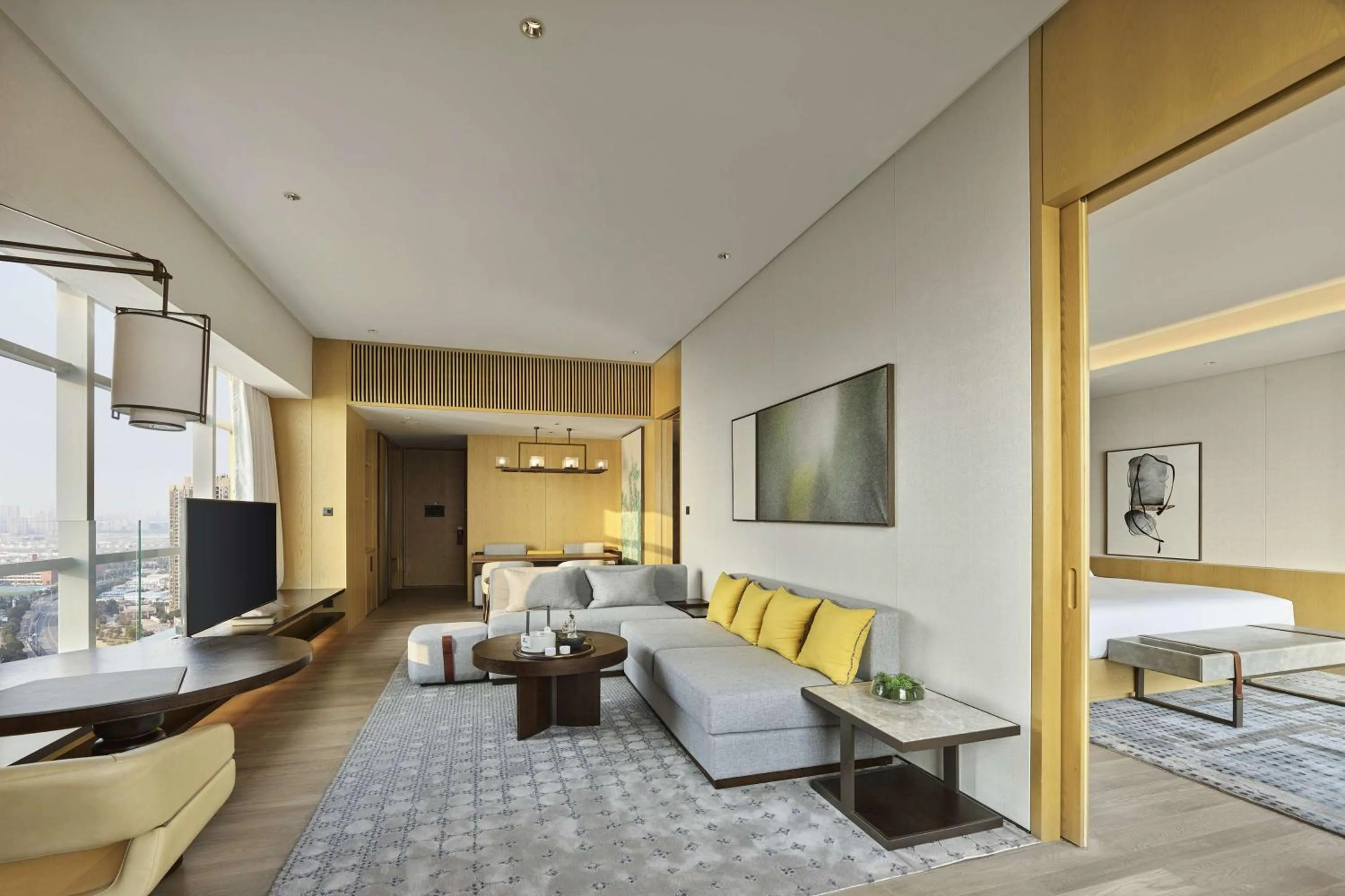 Living room in Hilton Suzhou Yinshan Lake