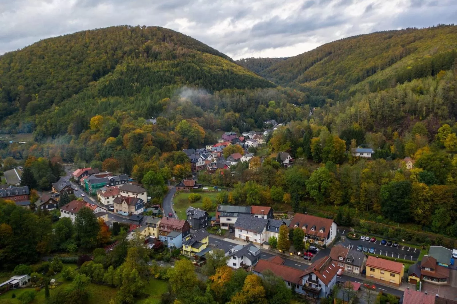 Bird's eye view in Hotel-Gasthof Hüttensteinach
