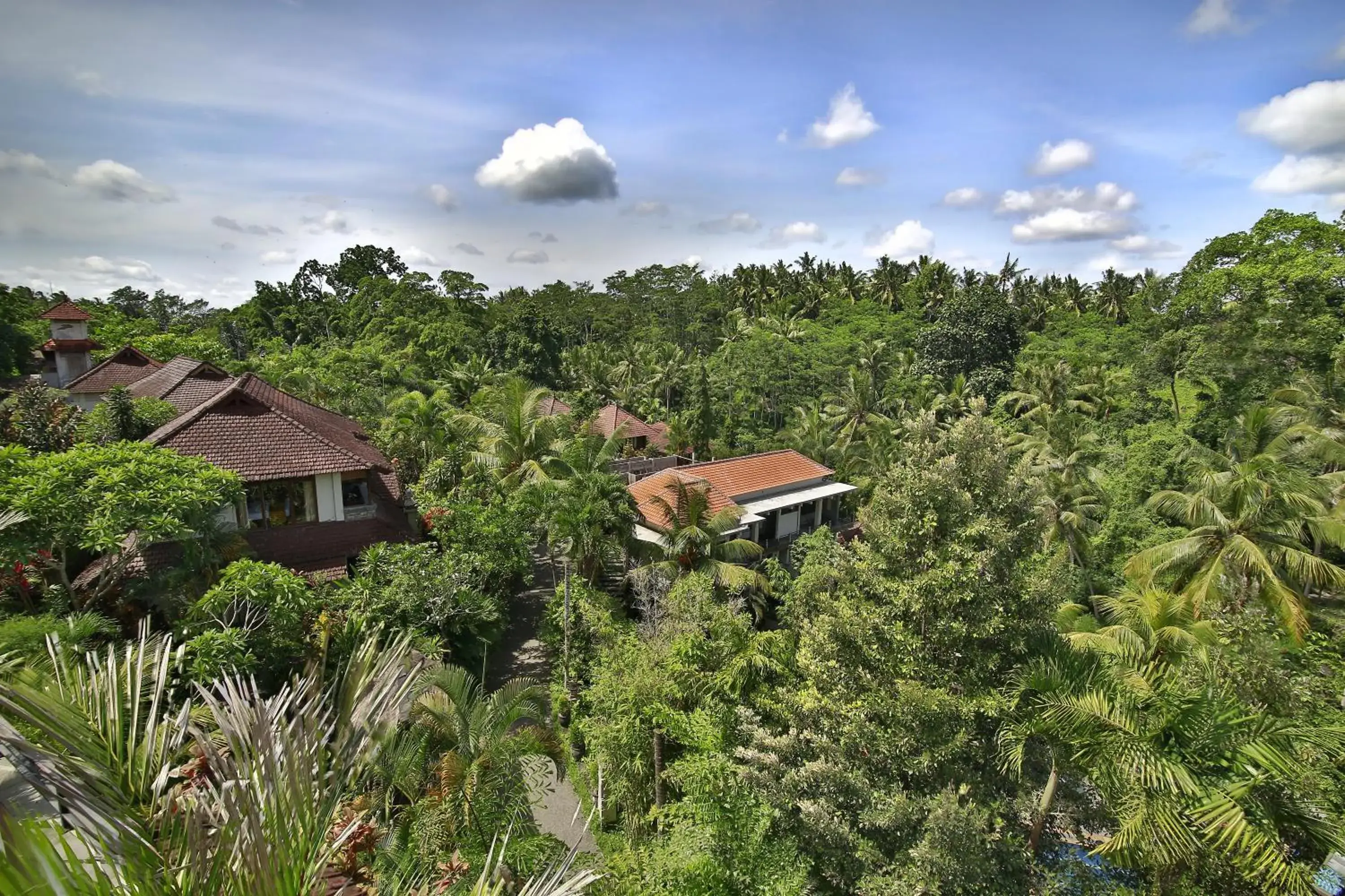 Facade/entrance, Bird's-eye View in Bali Spirit Hotel and Spa, Ubud