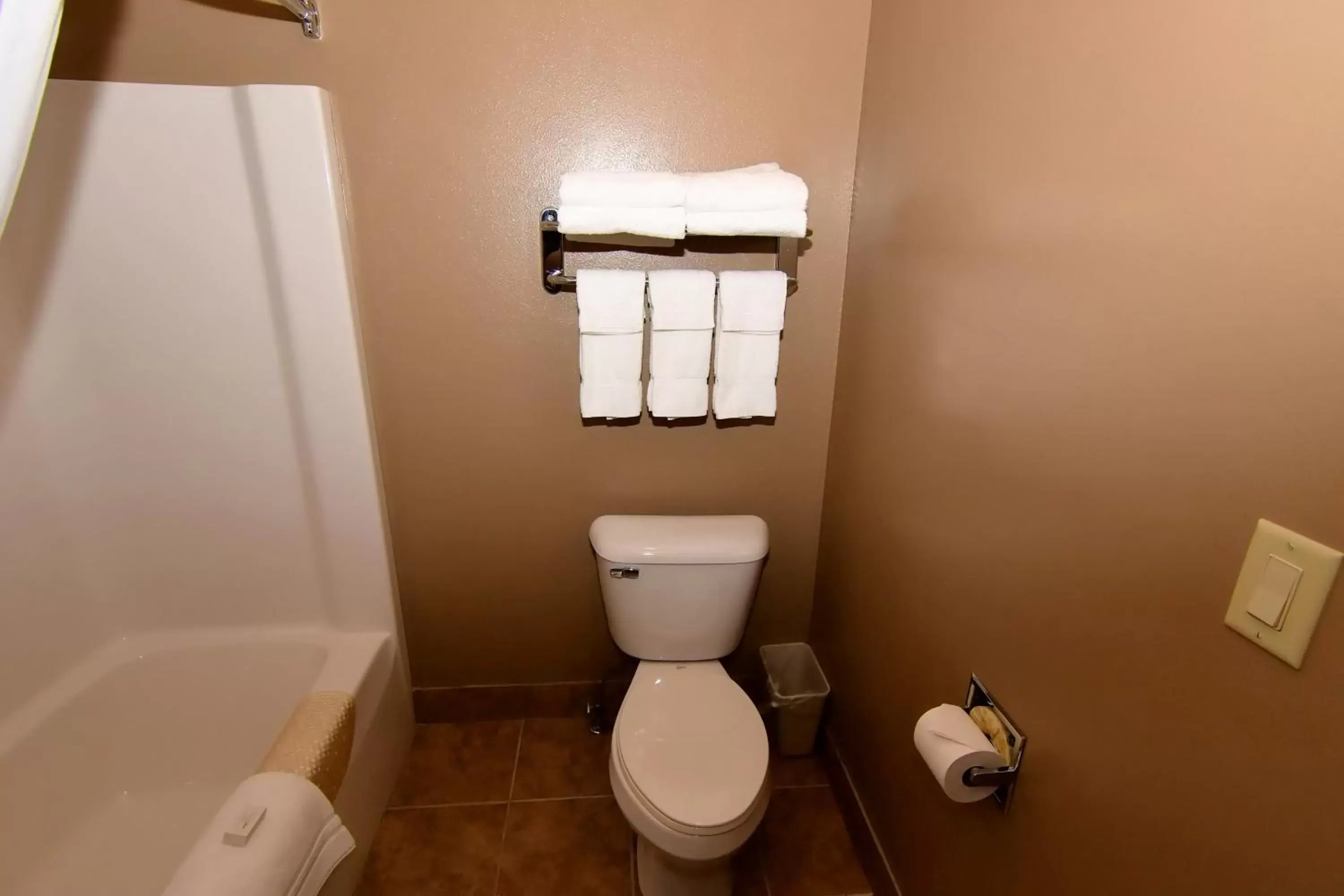 Toilet, Bathroom in Cobblestone Inn & Suites - Denison | Majestic Hills