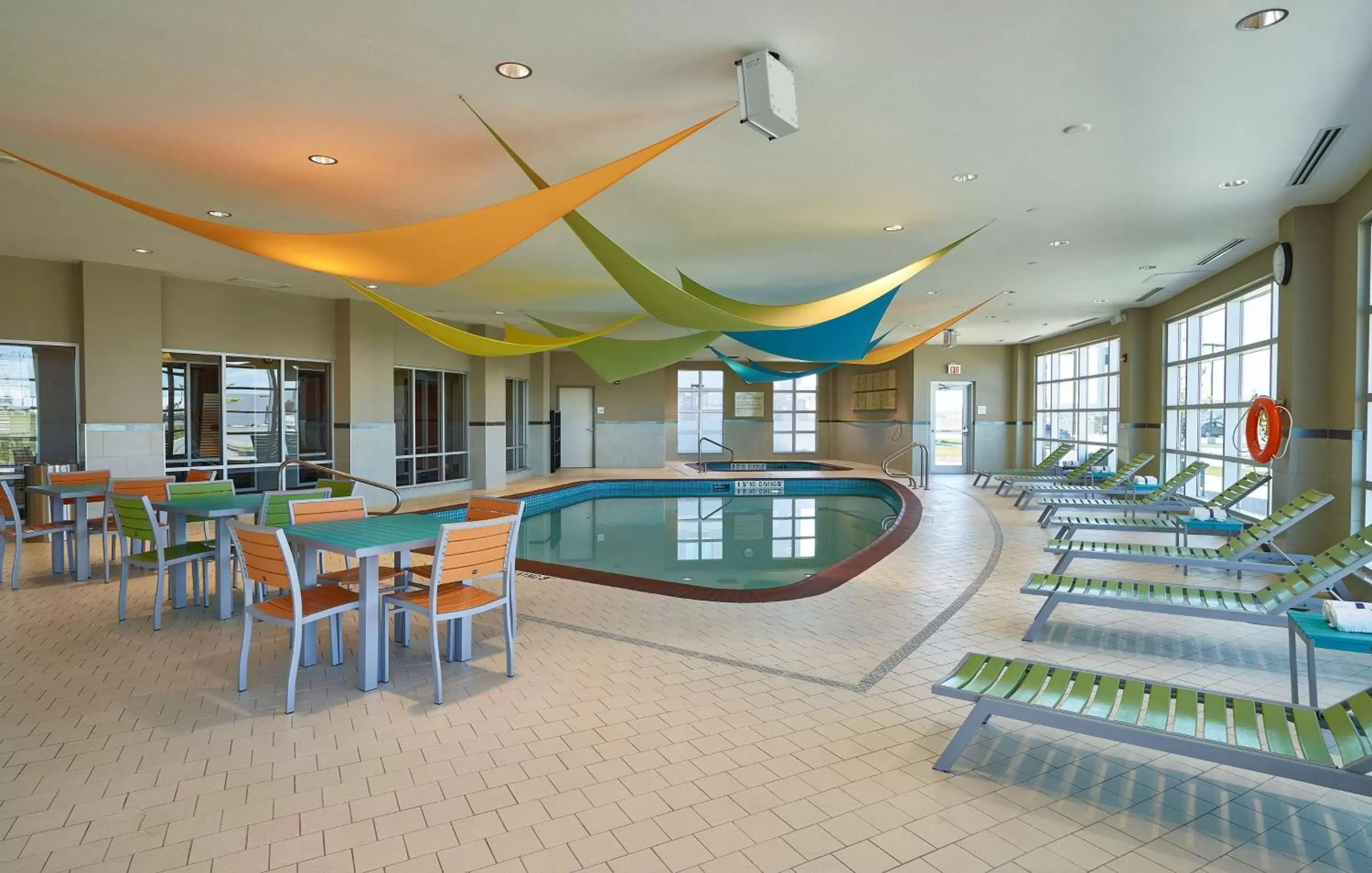 Pool view in Homewood Suites Calgary Airport