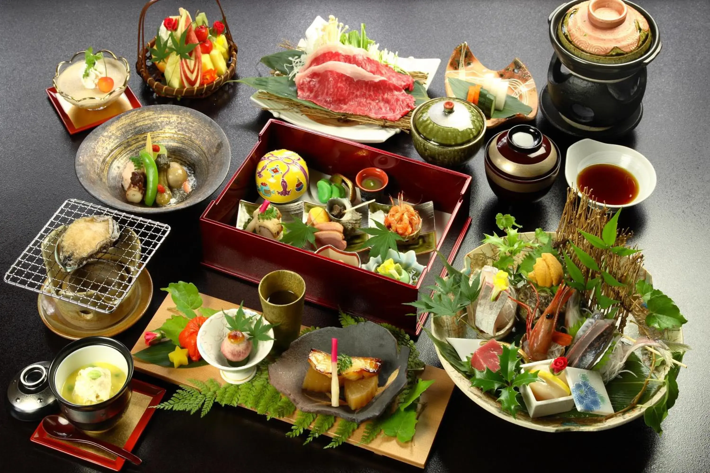 Food close-up in Hakoneyumoto Onsen Yaeikan