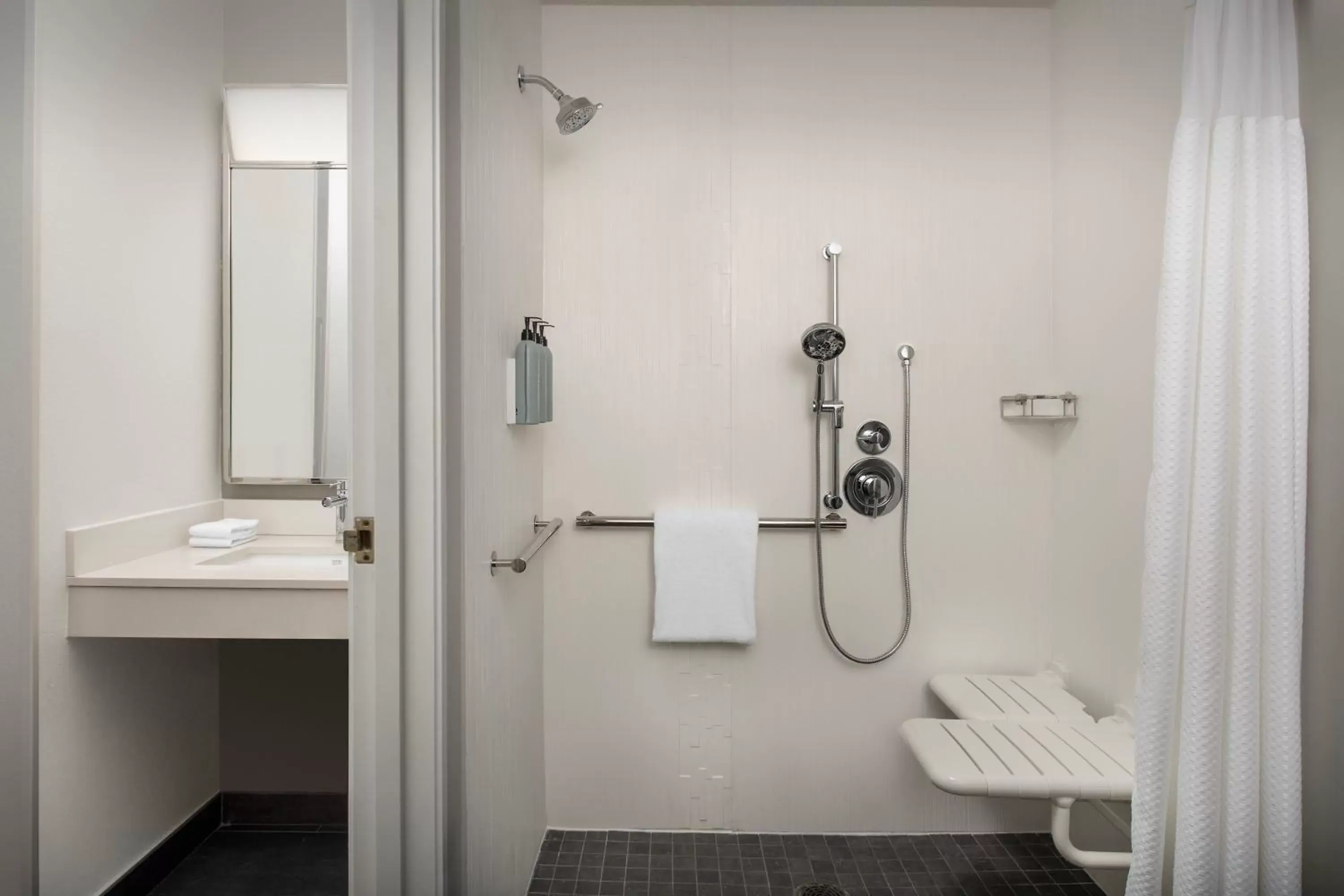 Shower, Bathroom in Courtyard by Marriott Dayton Beavercreek